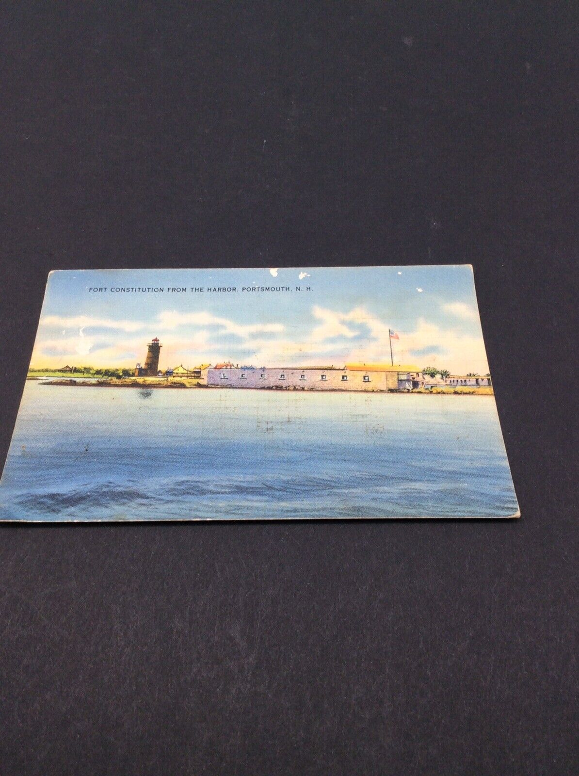 Portsmouth New Hampshire Postcard Old Vtg Card (Litho) Fort Constitution 1941