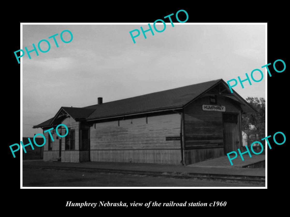 OLD 6 X 4 HISTORIC PHOTO OF HUMPHREY NEBRASKA THE RAILROAD STATION c1960