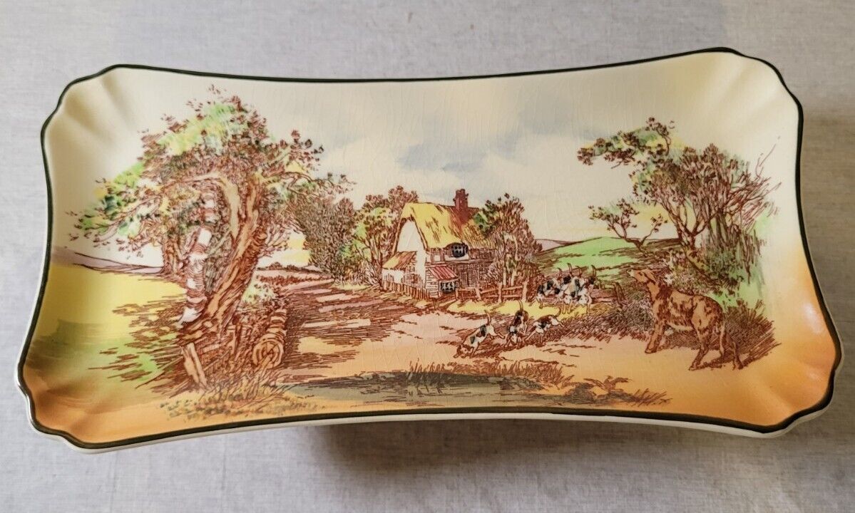 Vintage 1952 Royal Doulton Rustic England Pattern Serving Tray D6297