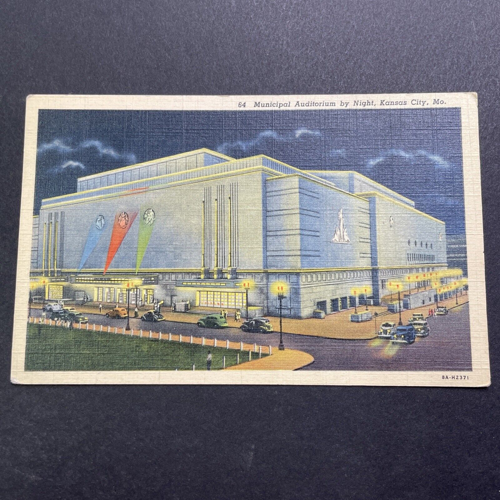 Vintage 1940s Municipal Auditorium Kansas City Missouri Postcard V3509