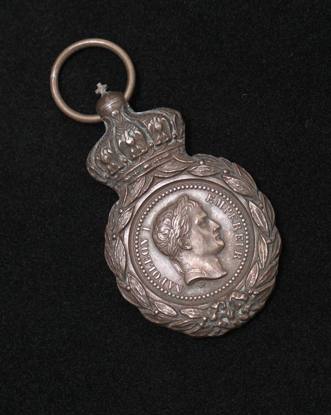 Original French Saint Helena Medal, Napoleonic Wars 1792-1815 Campaigns
