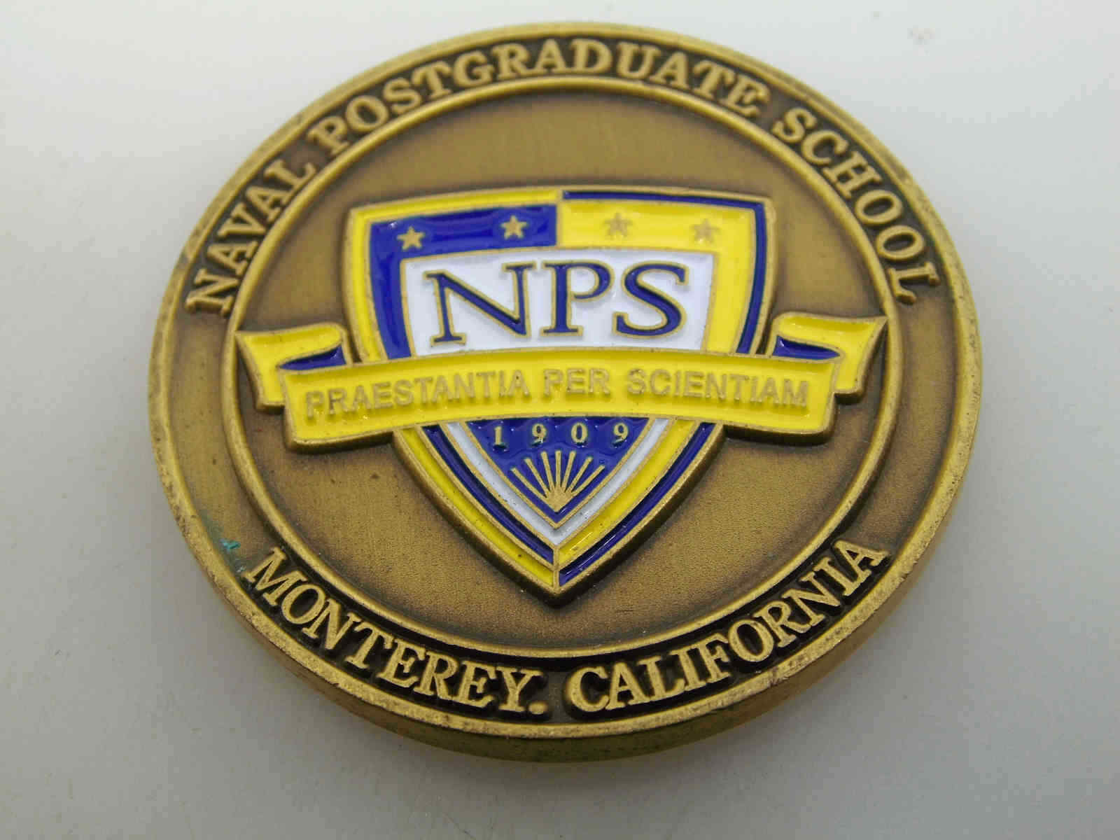 NAVAL POSTGRADUATE SCHOOL MONTEREY CALIFORNIA NPS CHALLENGE COIN