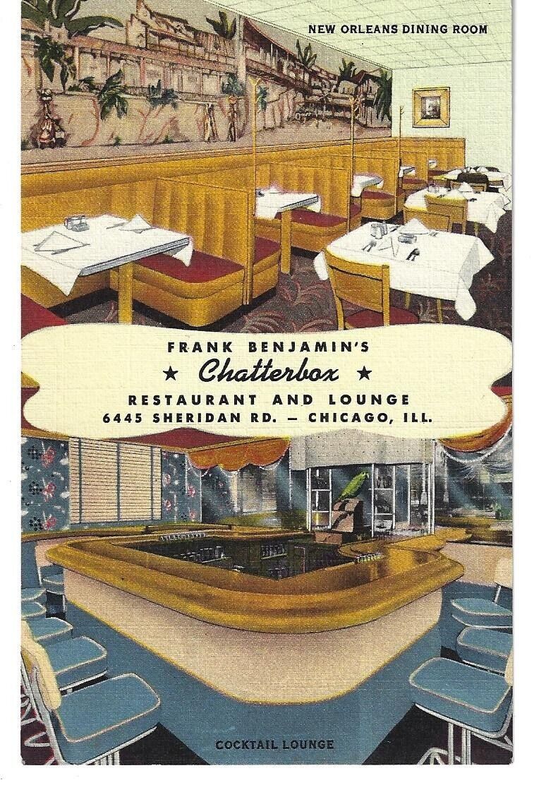 Frank Benjamin\'s Chatterbox Rare Curt Teich Sample 1949 Linen Postcard Chicago