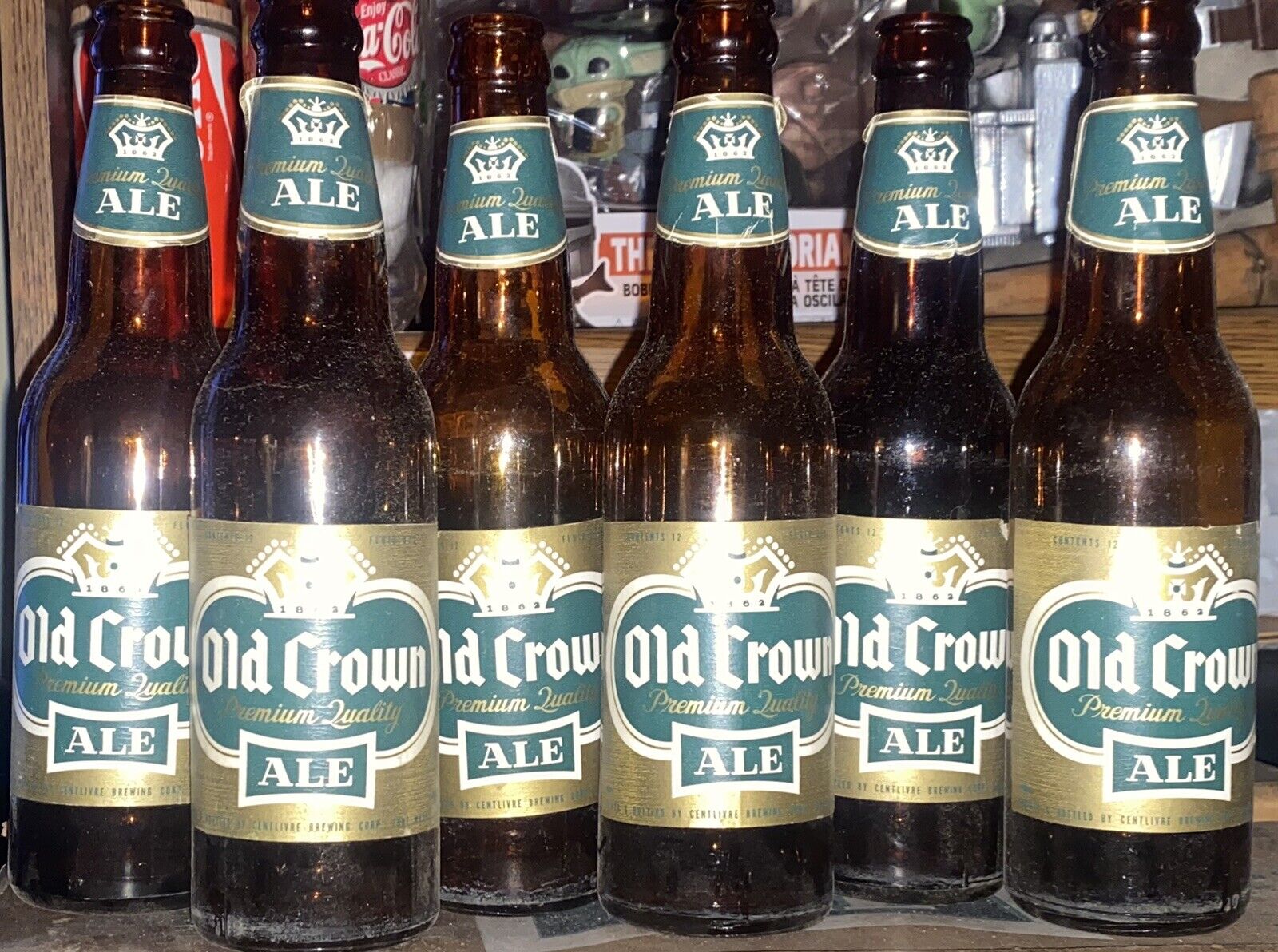 Old Crown Ale Beer Bottle (6-pack) Centlivre Brewing Corp. Fort Wayne, IND.