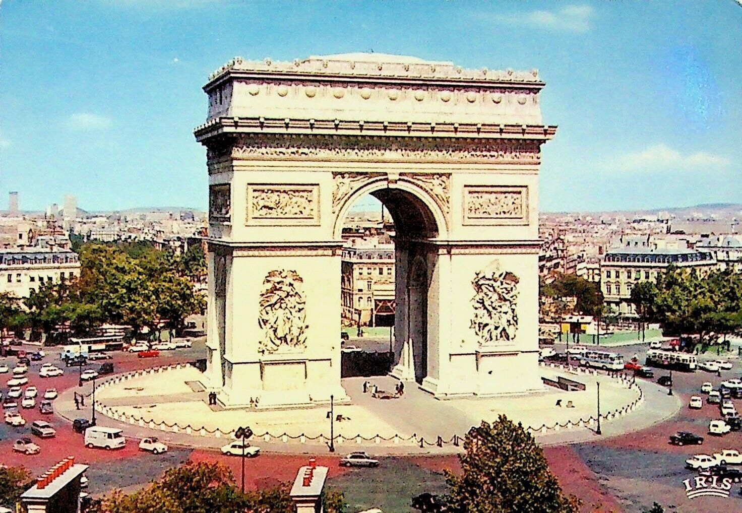 ARC DE TRIOMPHE MONUMENT PARIS, FRANCE - VINTAGE POSTCARD