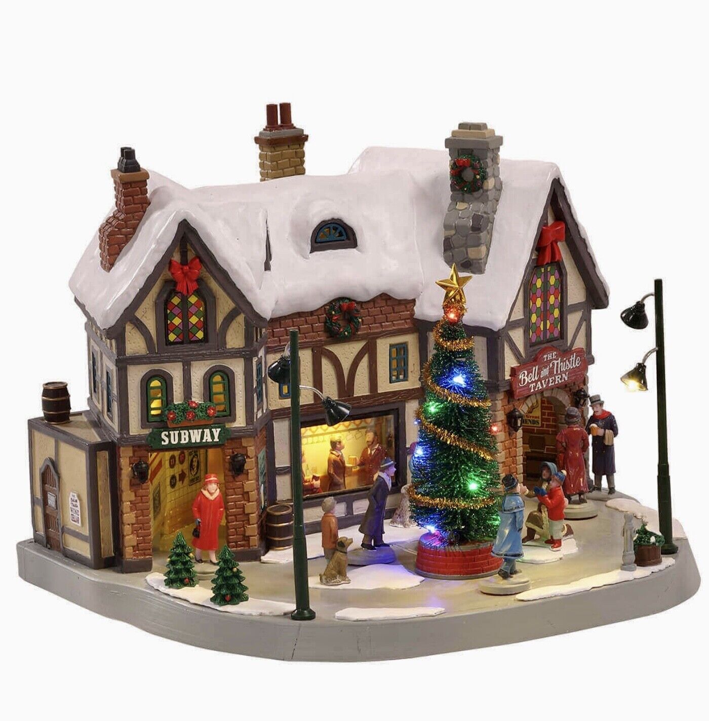Lemax The Bell & Thistle Tavern #05682 Sights Sounds Animation BNIB