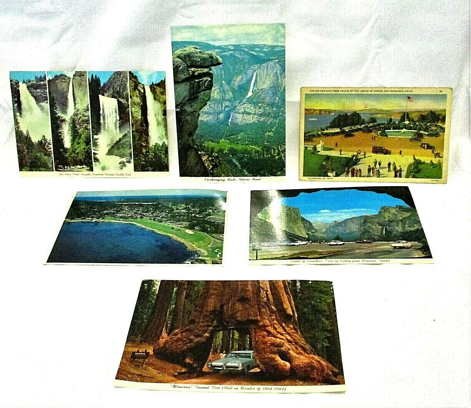 Vintage California Postcards Mixed Lot of 6 Curteich Plastichrome Stanley Piltz