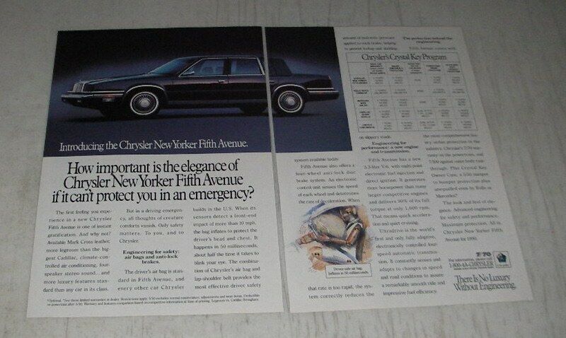 1990 Chrysler New Yorker Fifth Avenue Ad - How important is the elegance