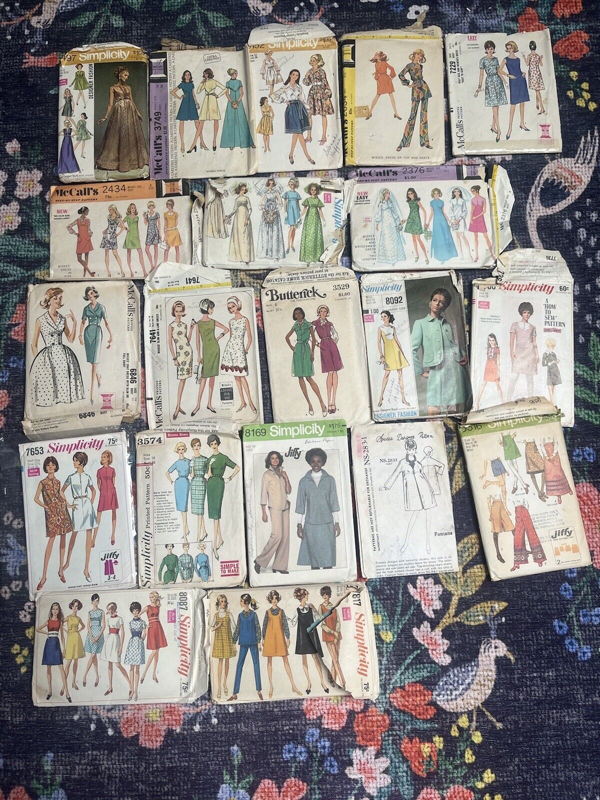 vintage sewing pattern lot