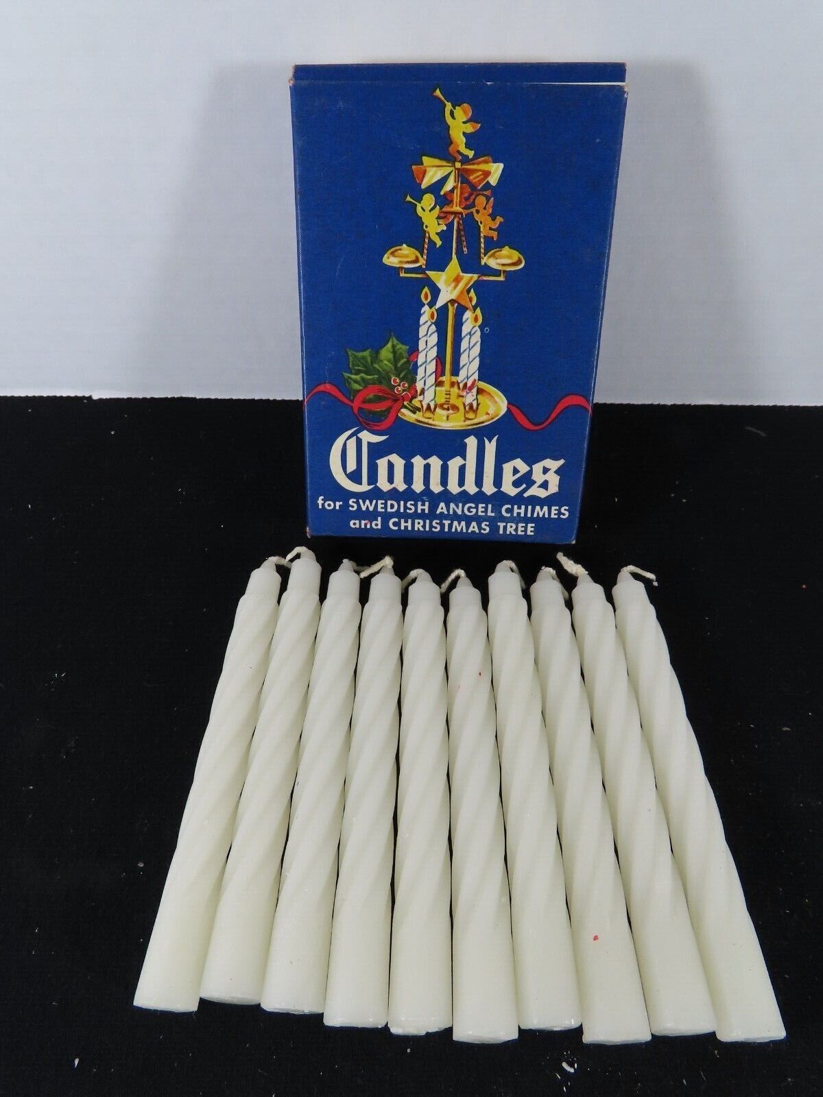 10ct Vintage Swedish Angel Chimes Replacement Candles Only Original Box B8773