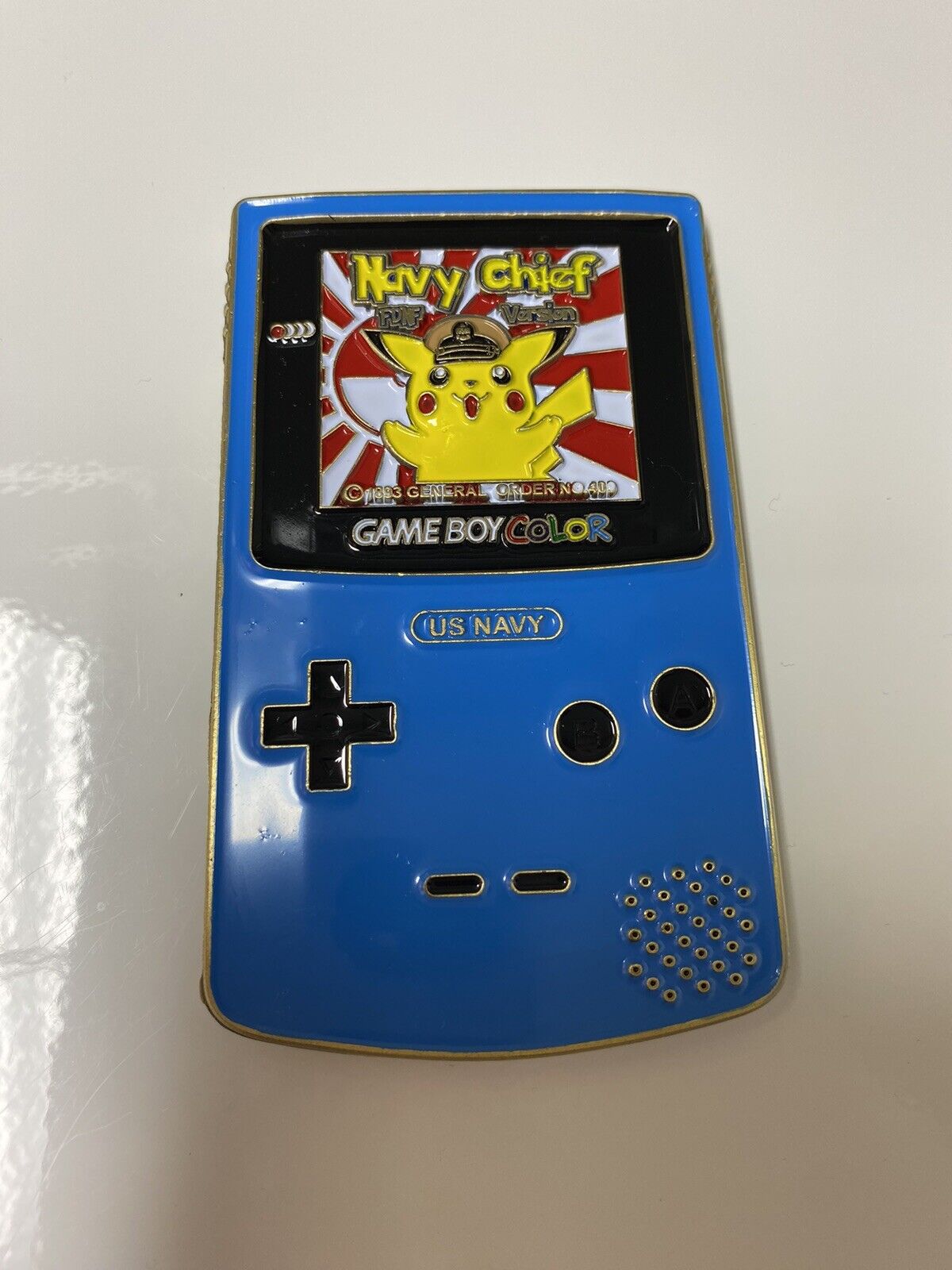 3 1/2” US Navy CPO Challenge coin - Far East CPO Mess  Game Boy Color, Pokémon