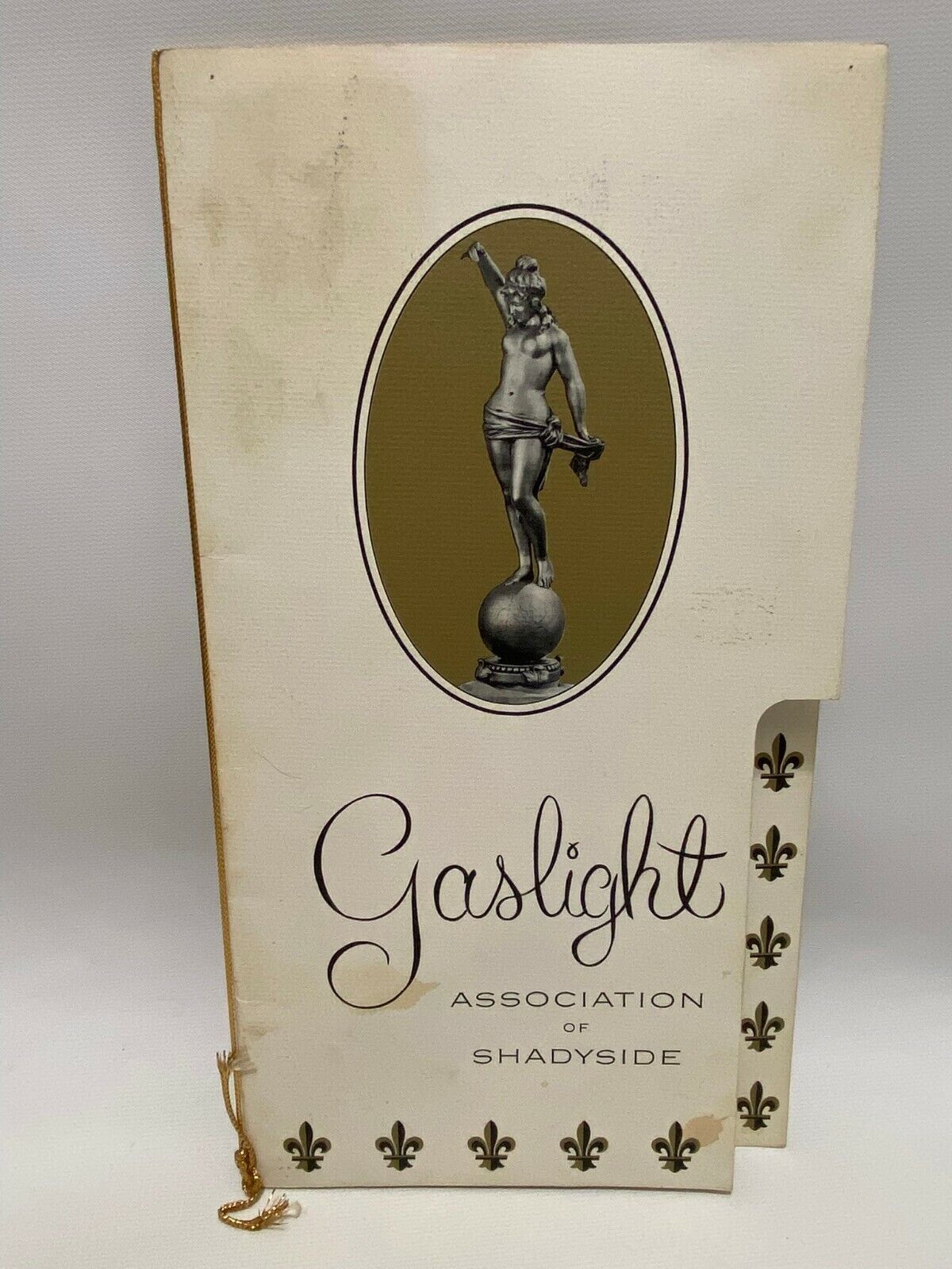 Vintage 1960\'s Gaslight Association of Shadyside Restaurant Menu 