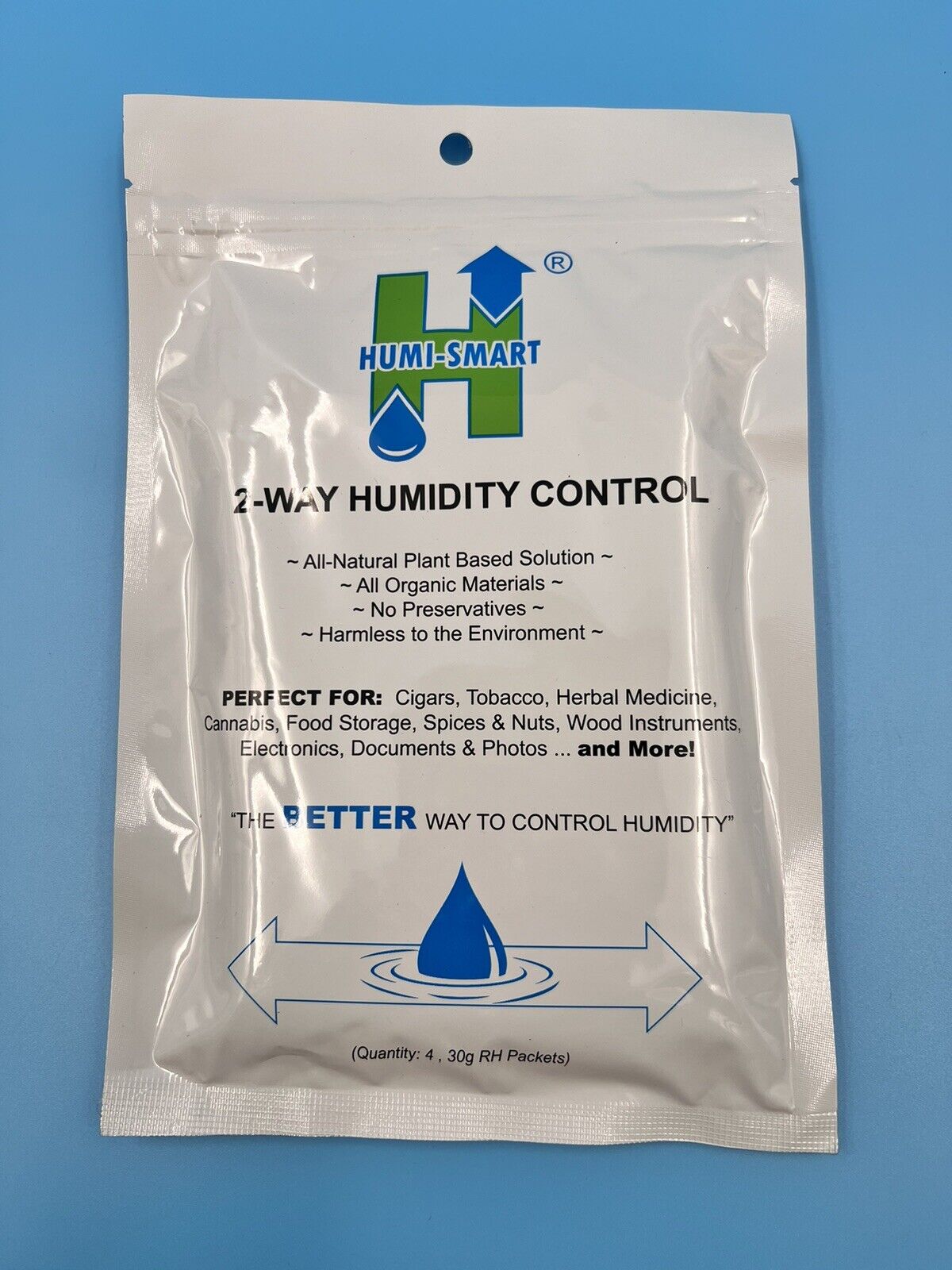 Humi-smart 2-Way Humidity Control 62% 30 Gram 4 Pack 