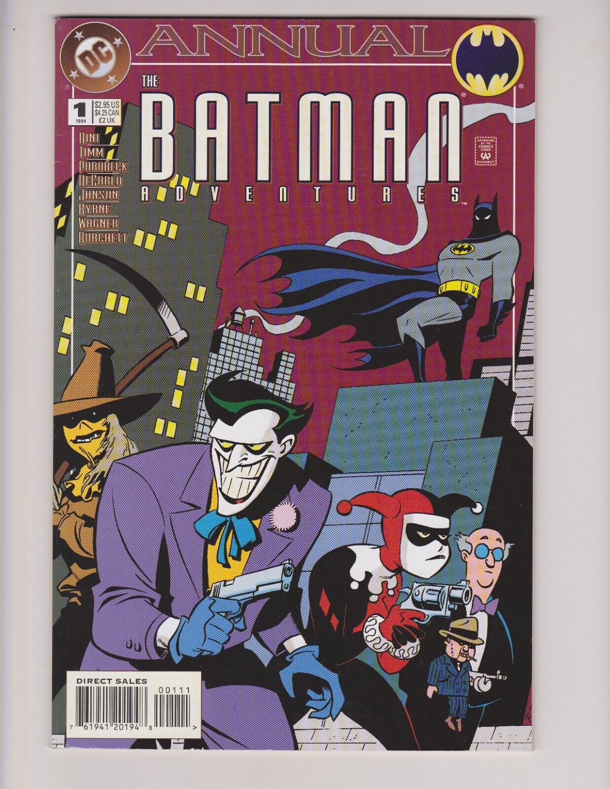 BATMAN ADVENTURES ANNUAL #1 DC 1994 1ST ROXY ROCKET 3RD HARLEY QUINN JOKER ROBIN
