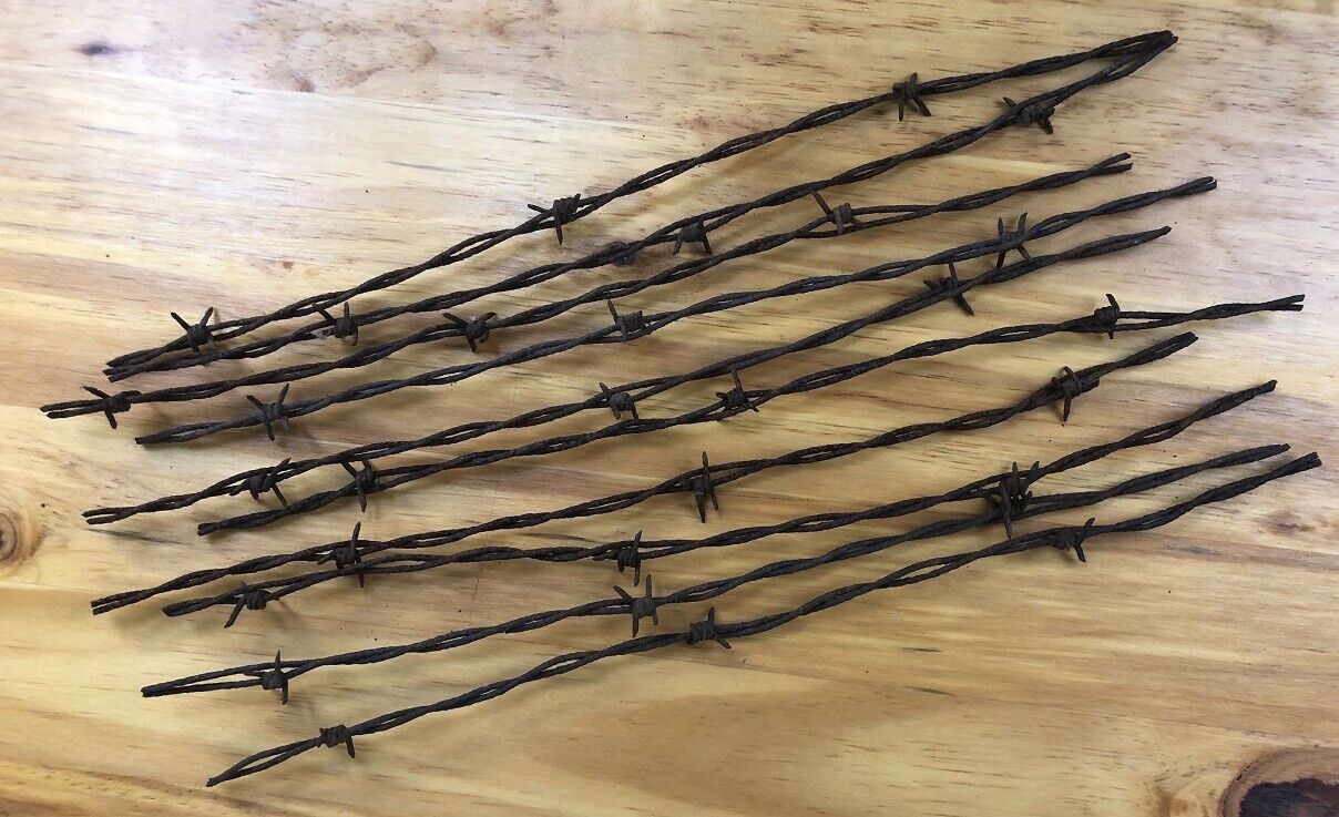 VINTAGE BARB WIRE PIECES RUSTIC BARBED WIRE FOR CRAFTS HOBBIES ART DECORATIONS