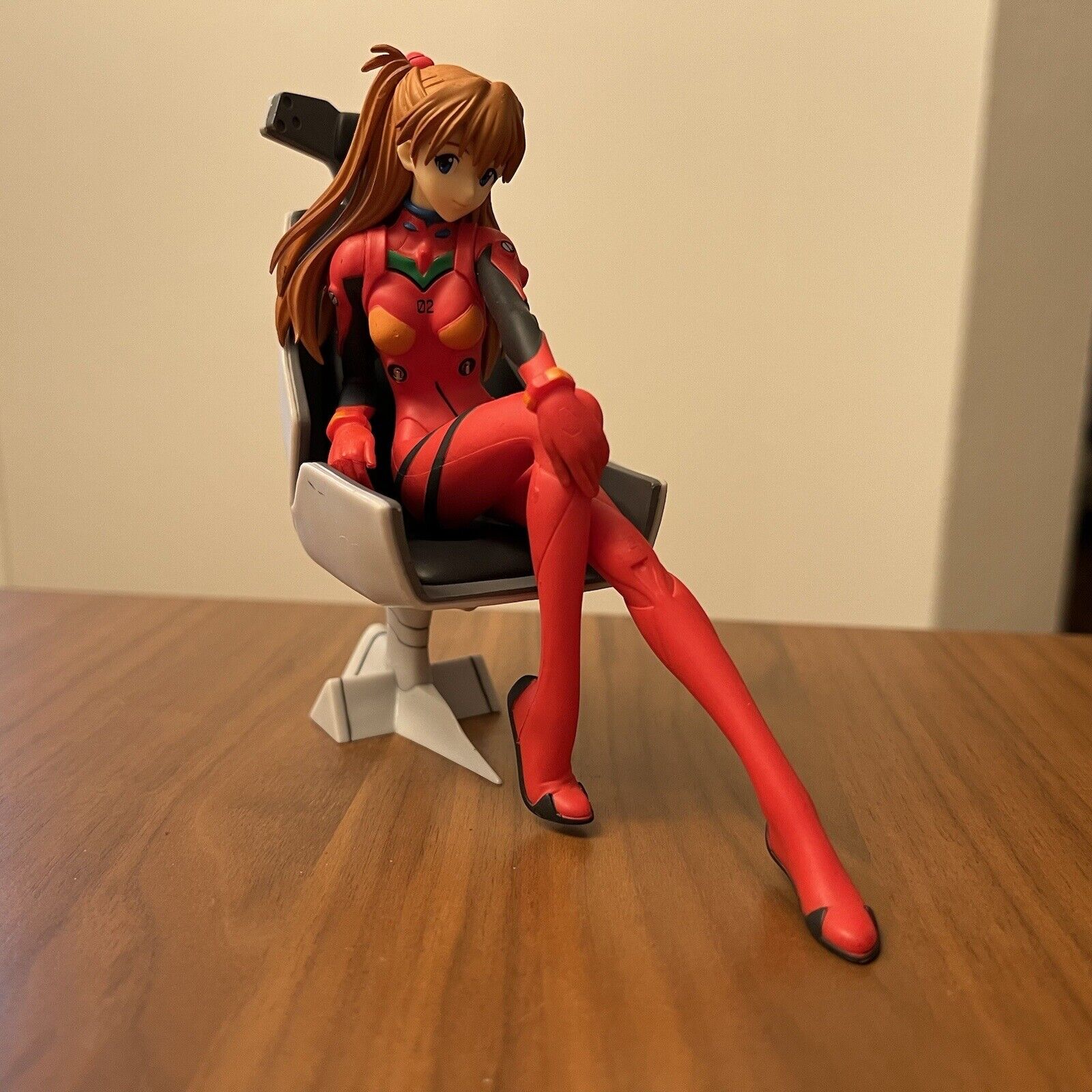 Asuka Langley Sitting In Chair Figure - Neon Genesis Evangelion