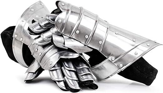 Medieval Armor Knight Steel Gauntlets Steel Premium Leather Lined gloves.