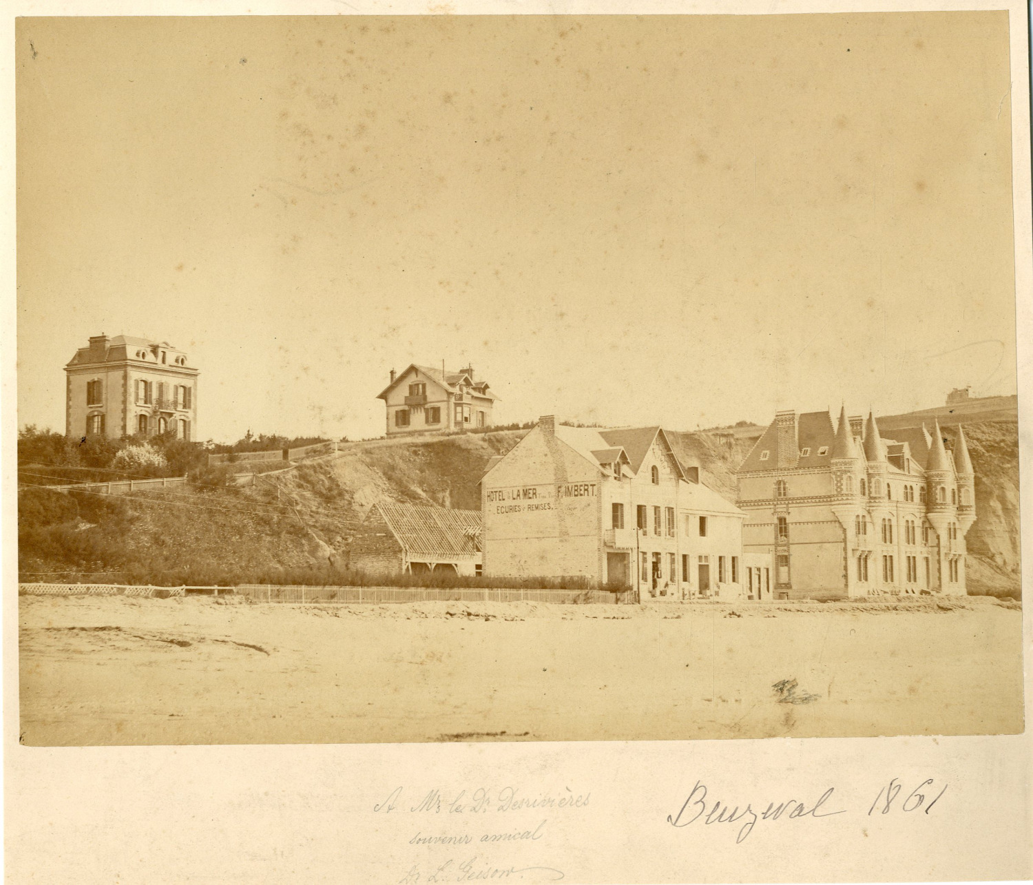 France, Beuzeval 1861 (dedicated by Dr. L. Geison to Mr. Dr. Desrivières) vinta