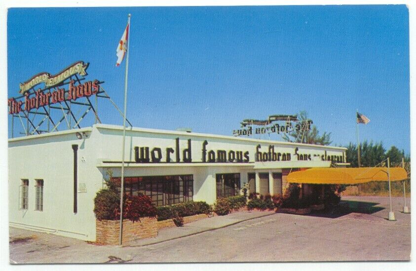 Hallandale FL World Famous Hofbrau Haus German Restaurant Postcard Florida