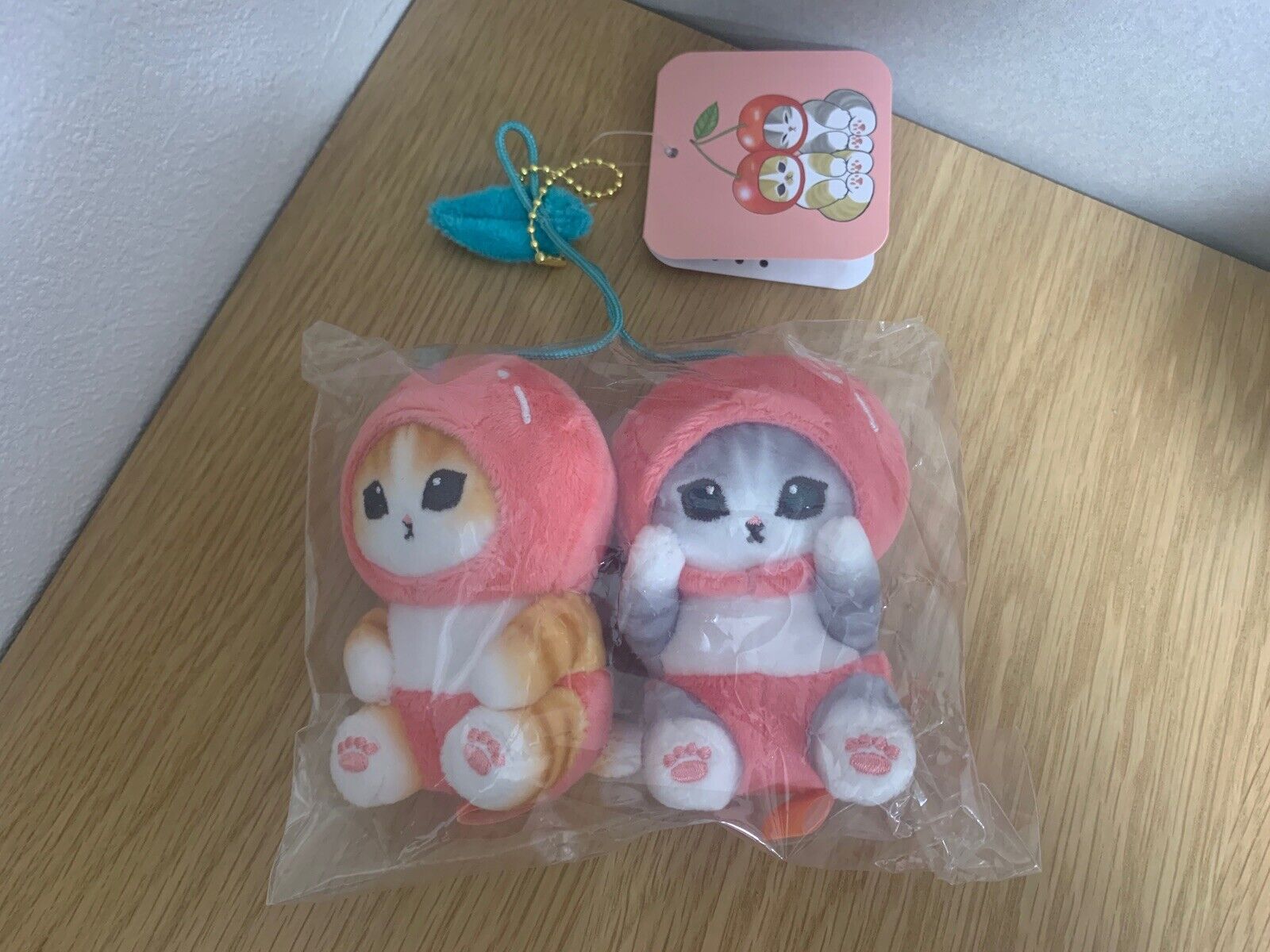 mofusand Cat Plush doll Keychain mofu mofu Marche Cherry Japan NEW w/T