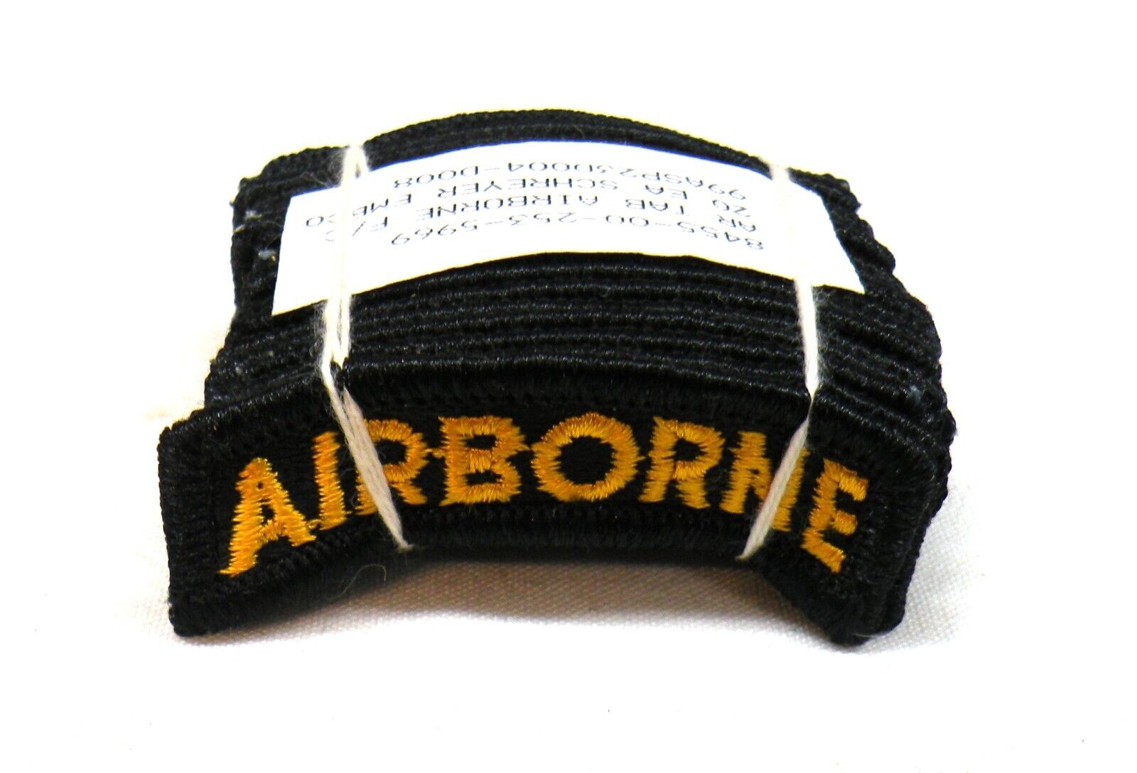 US Army 1960's-70's Airborne Tab - Black & Gold