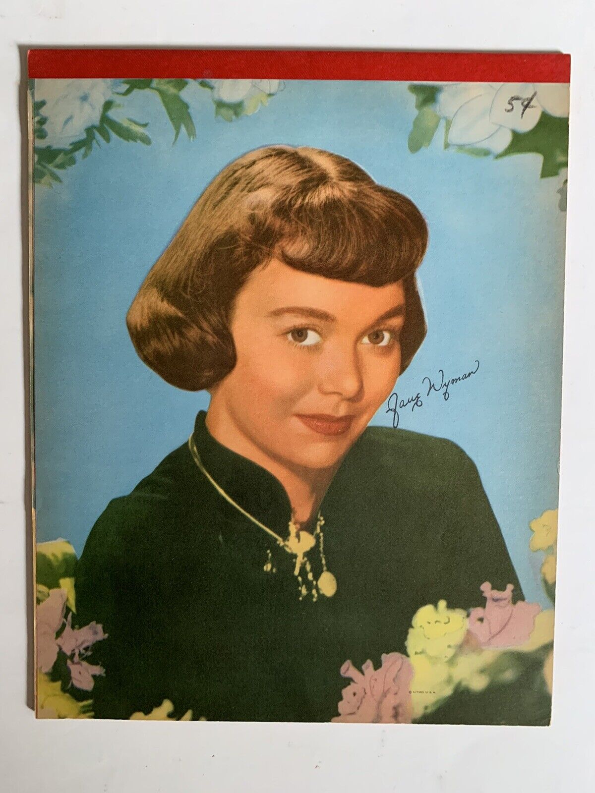 Vintage Jane Wyman Collectible Notepad Paper Stationery