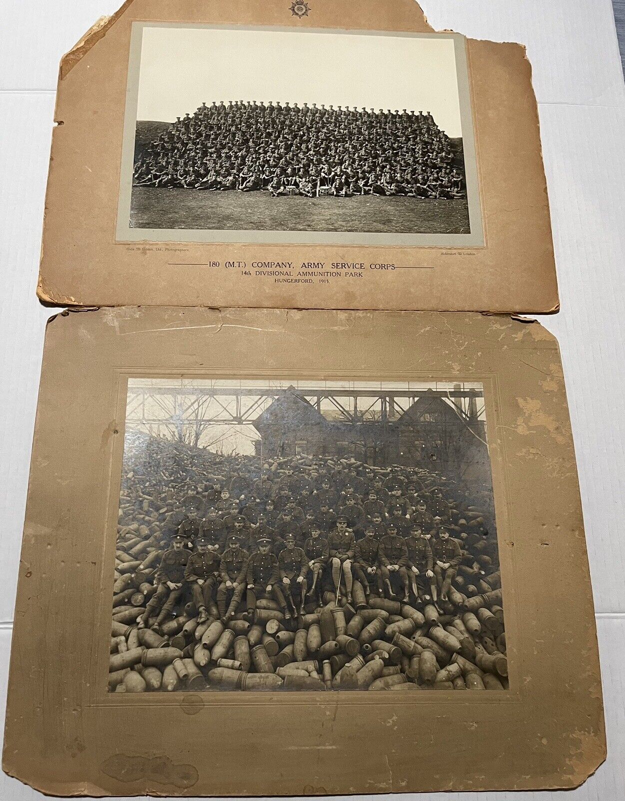 WW1 Era Hungerford 180 Company Army Service Ammunition Park 1915 Pictures