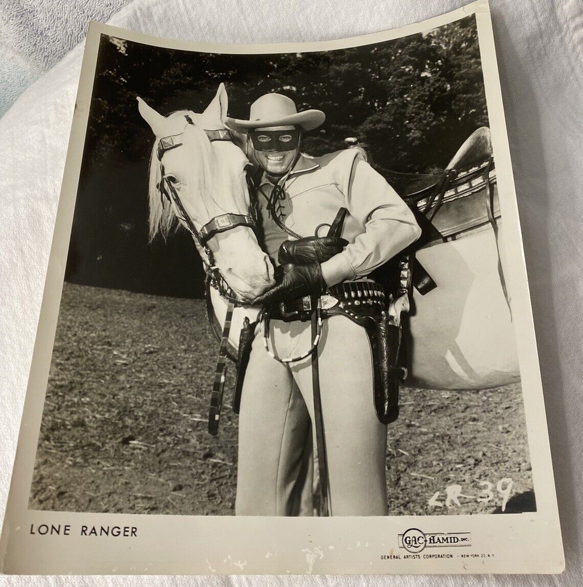 The Lone Ranger & Silver. Vintage 1950s 8 x 10 Promo Press photo. Clayton Moore