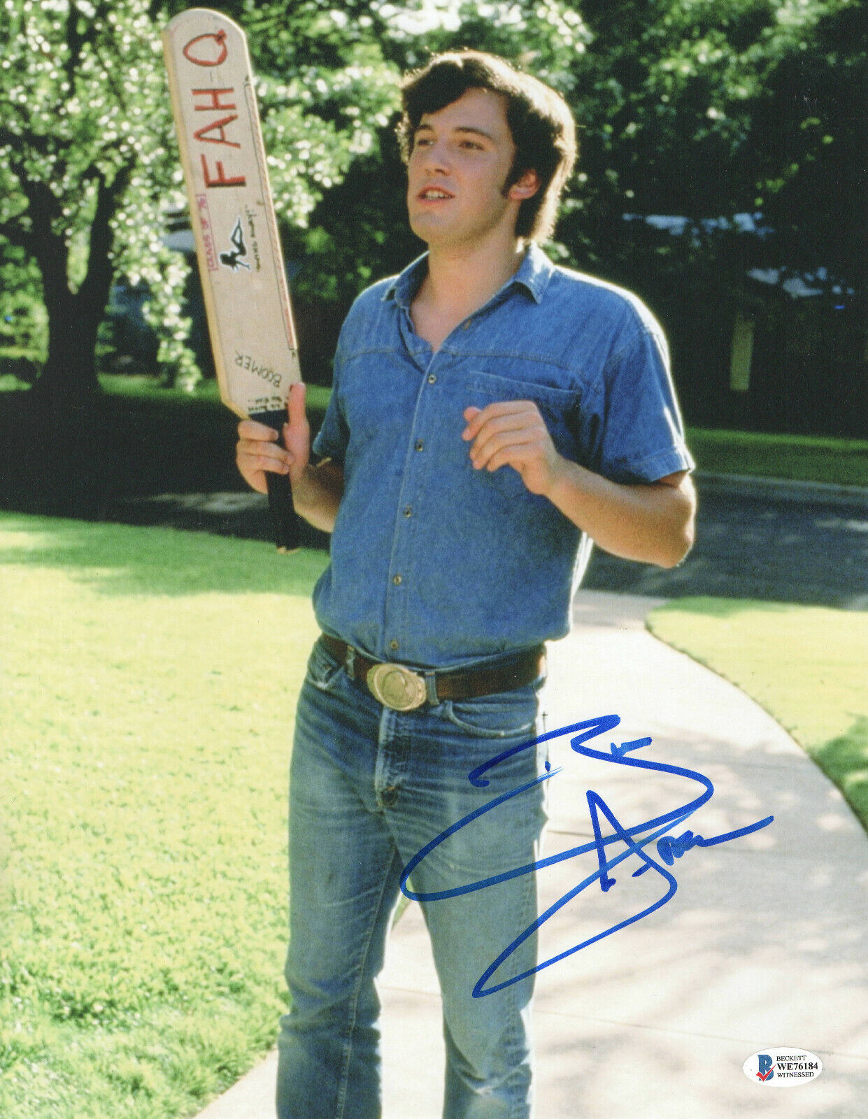 BEN AFFLECK SIGNED AUTOGRAPH 11X14 PHOTO - FRED O\'BANNION DAZED AND CONFUSED BAS