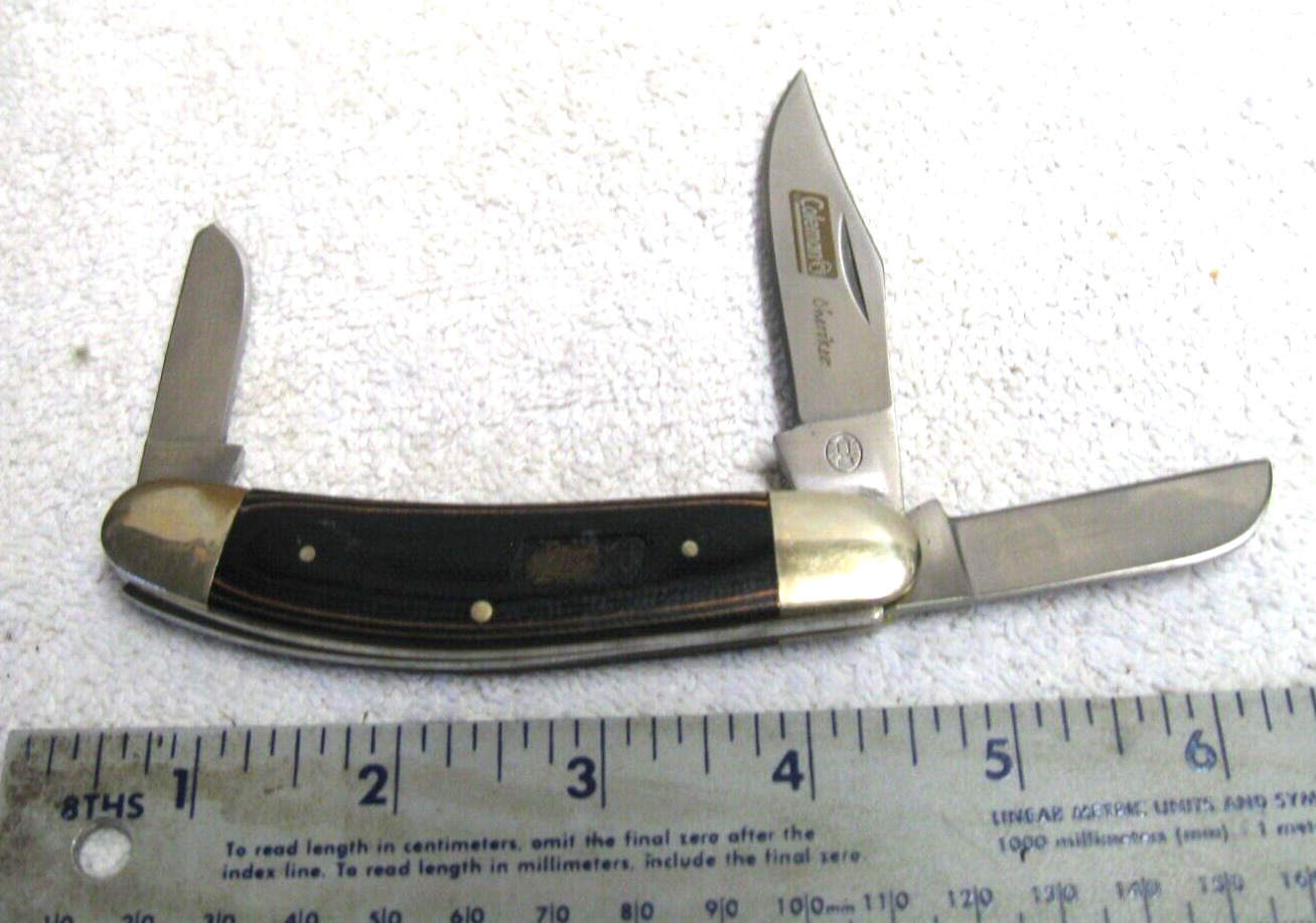 VINTAGE COLEMAN KNIFE USA FOLDING 3 BLADE POCKET KNIFE