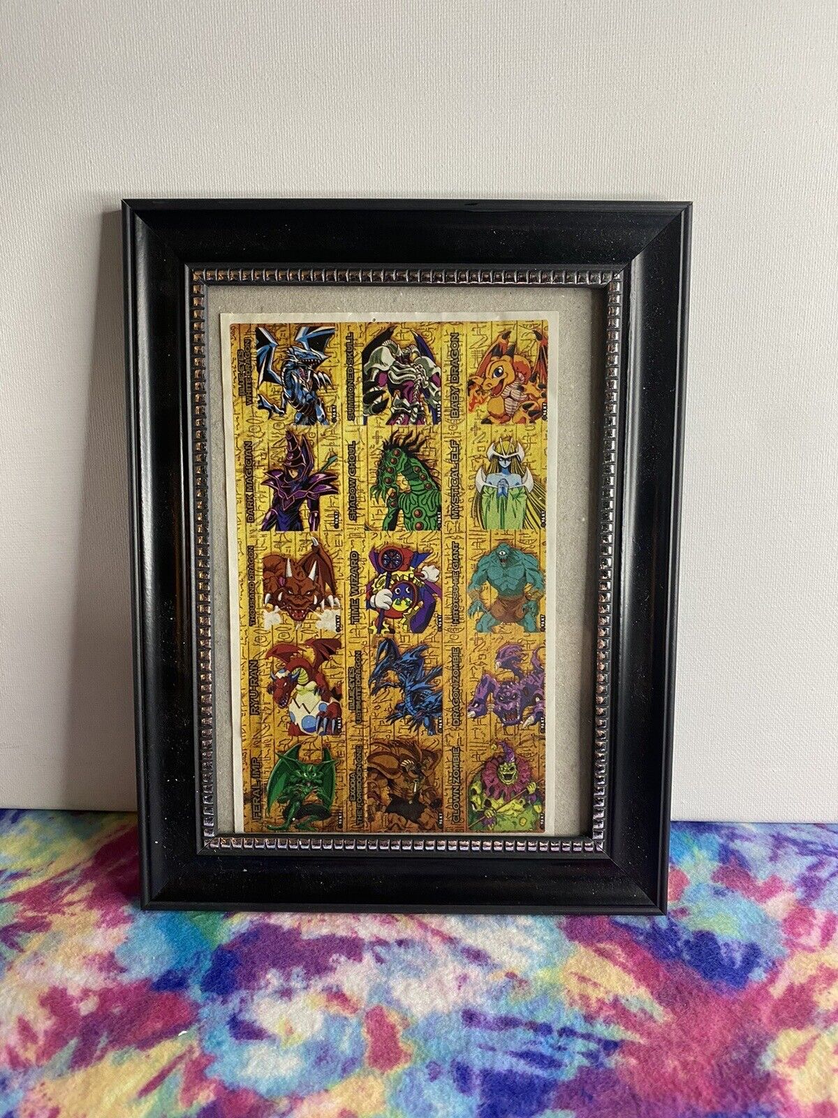Yu-Gi-Oh yugioh STICKERS 1996 Series 1 Vintage sheet In NEW Condition In Frame
