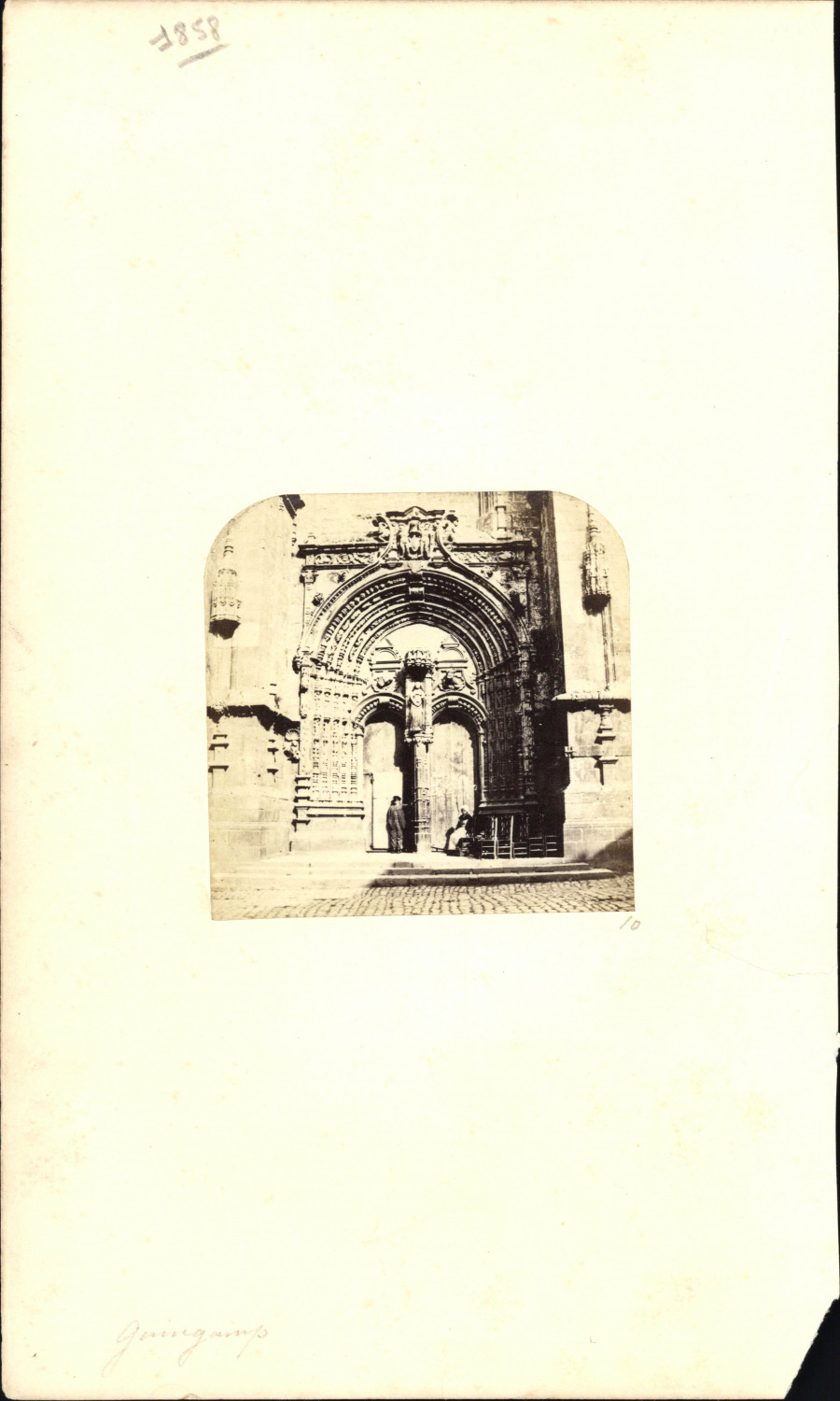 France, Guingamp, Basilica of Notre-Dame-de-Bon-Secours, vintage print, 1858 Narra