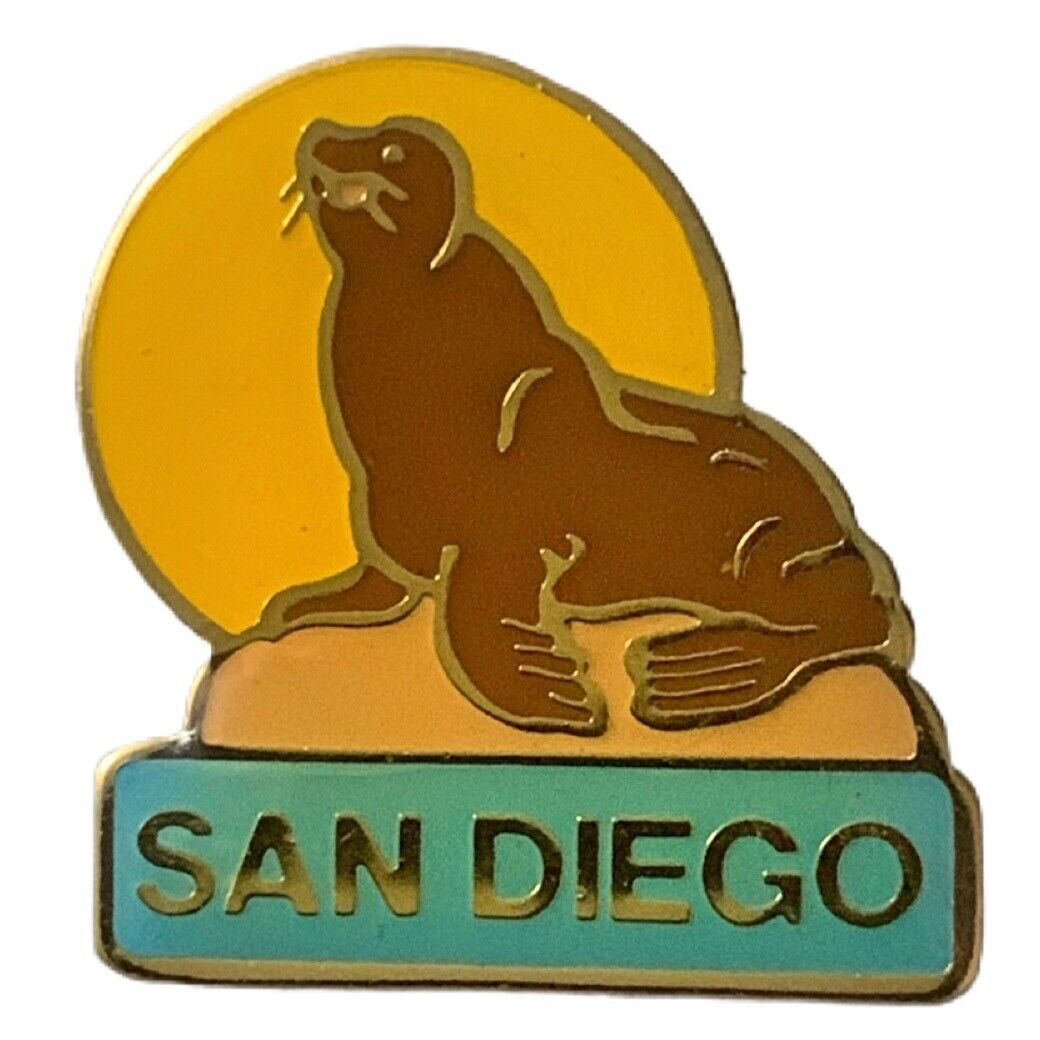 Vintage San Diego California Sea Lion Travel Souvenir Pin