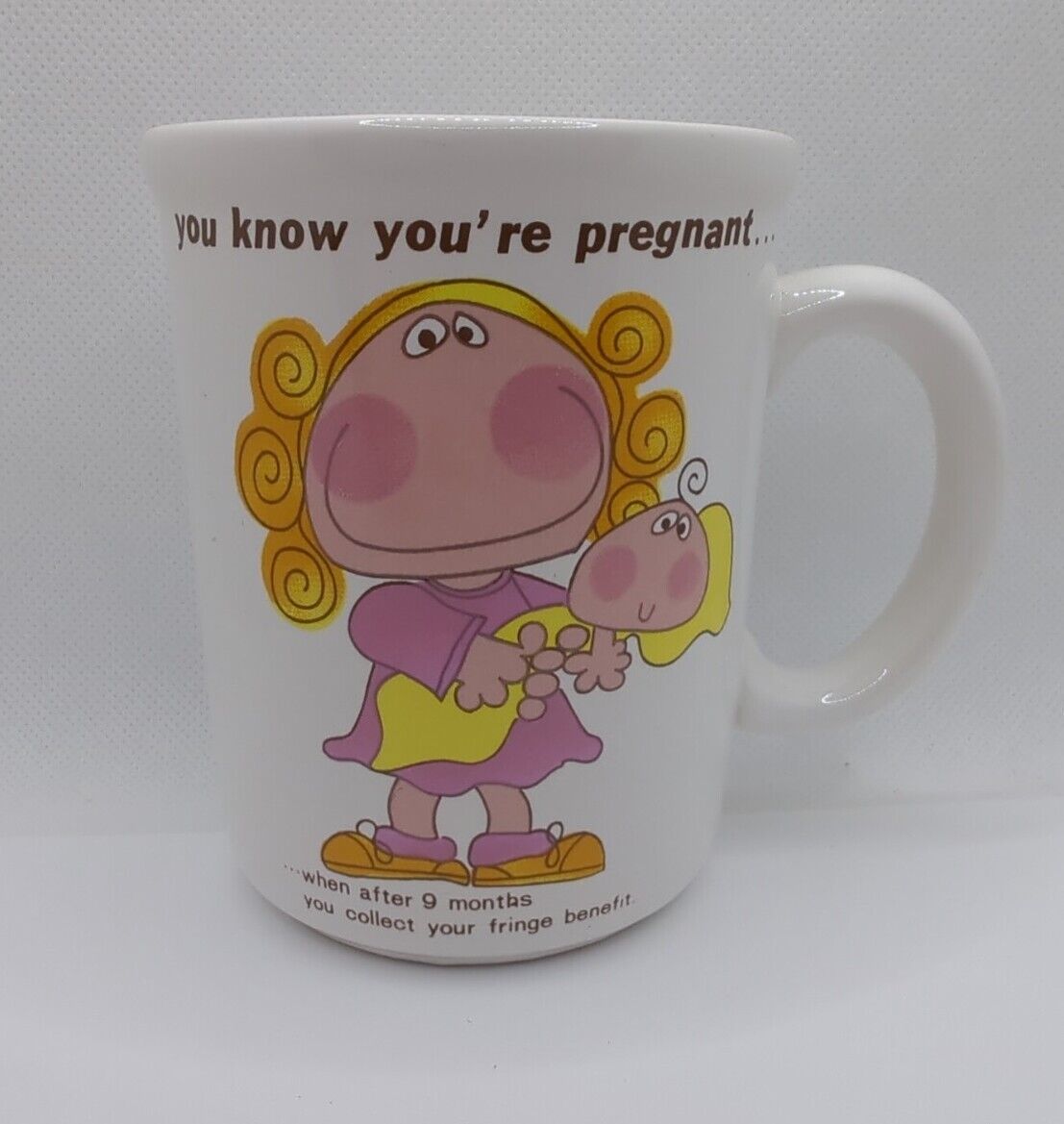 Delbies Vintage 1982 You Know You\'re Pregnant Mug, Mother\'s Day