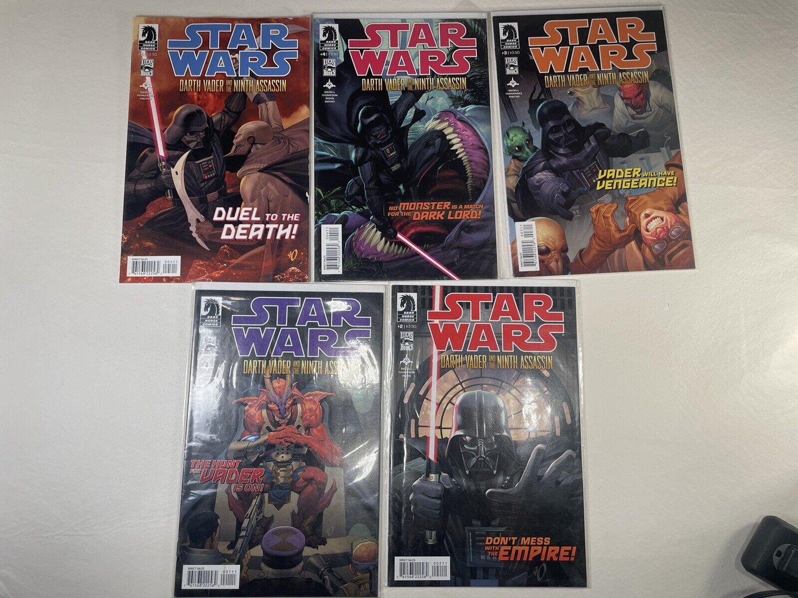 Star Wars Darth Vader and the Ninth Assassin #1-5 Dark Horse Comics G-VF