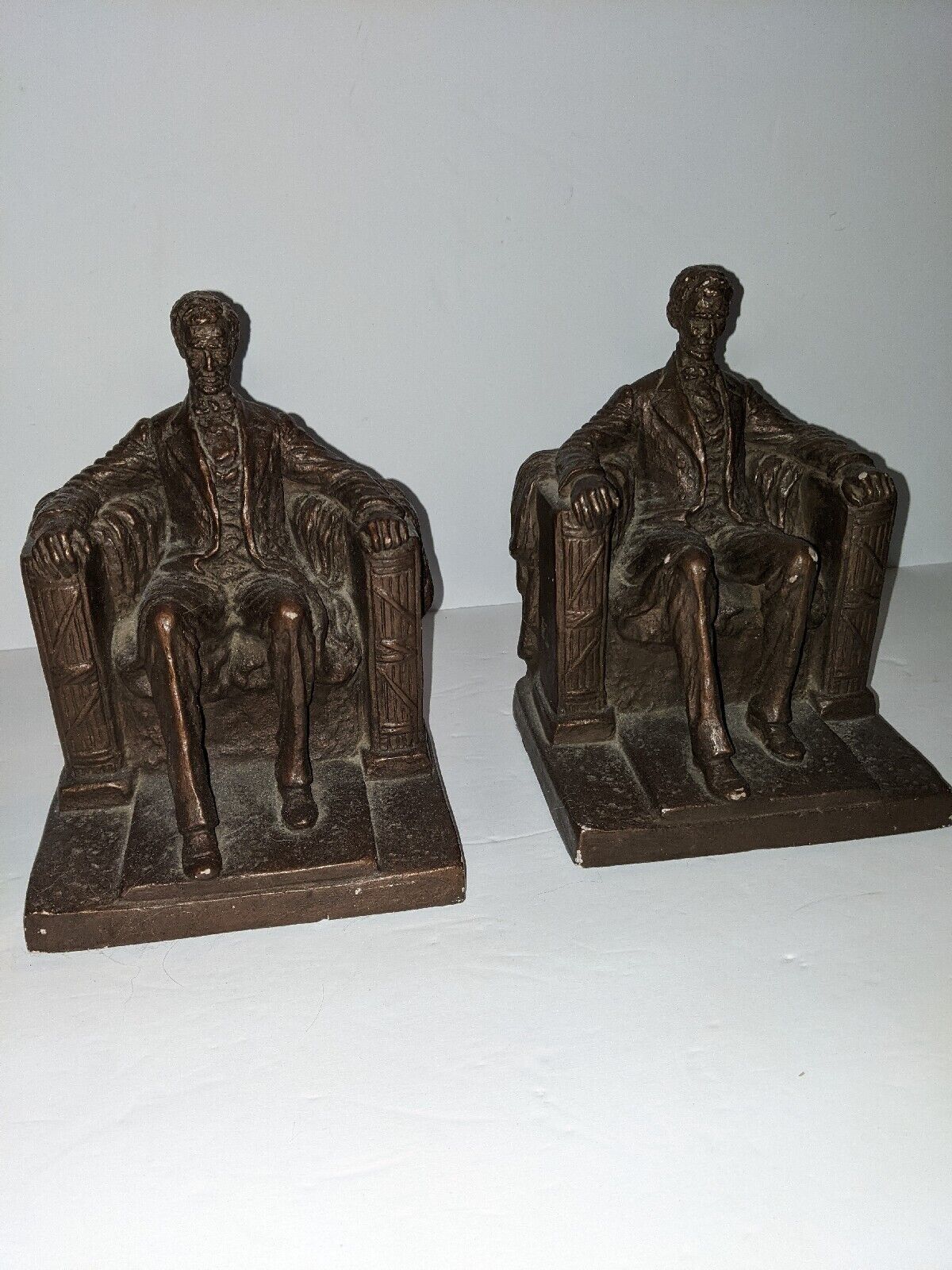 Vtg 1962 Austin Productions Abraham Lincoln Memorial Bookends