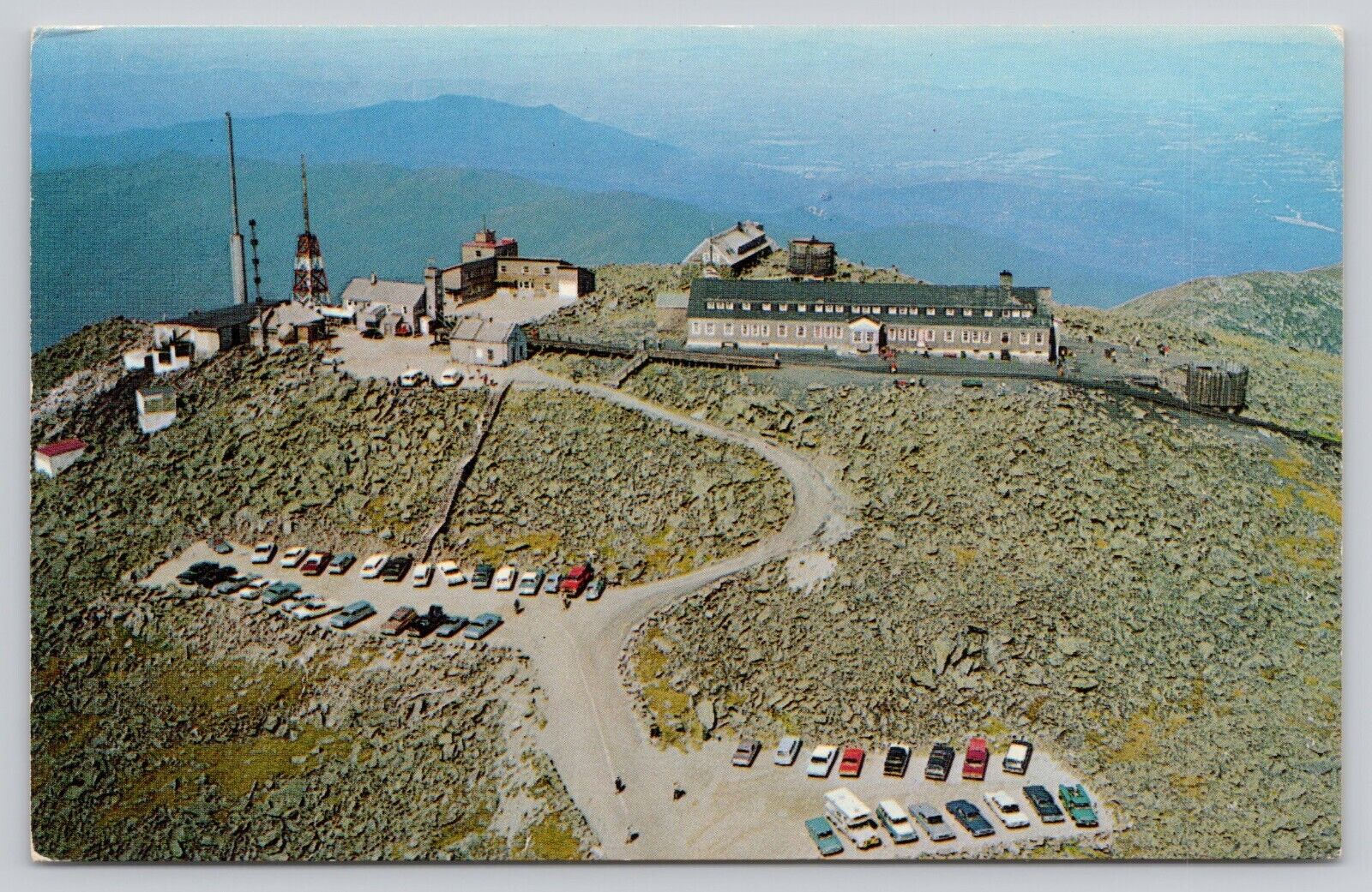 Aerial View Summit House Hotel White Mountains New Hampshire Vintage Postcard