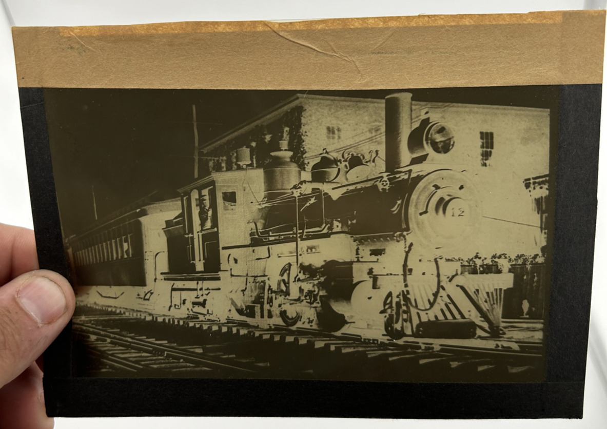 1905 Negative Photo Boston Revere Beach and Lynn Railroad Train #12  Narrow Gage