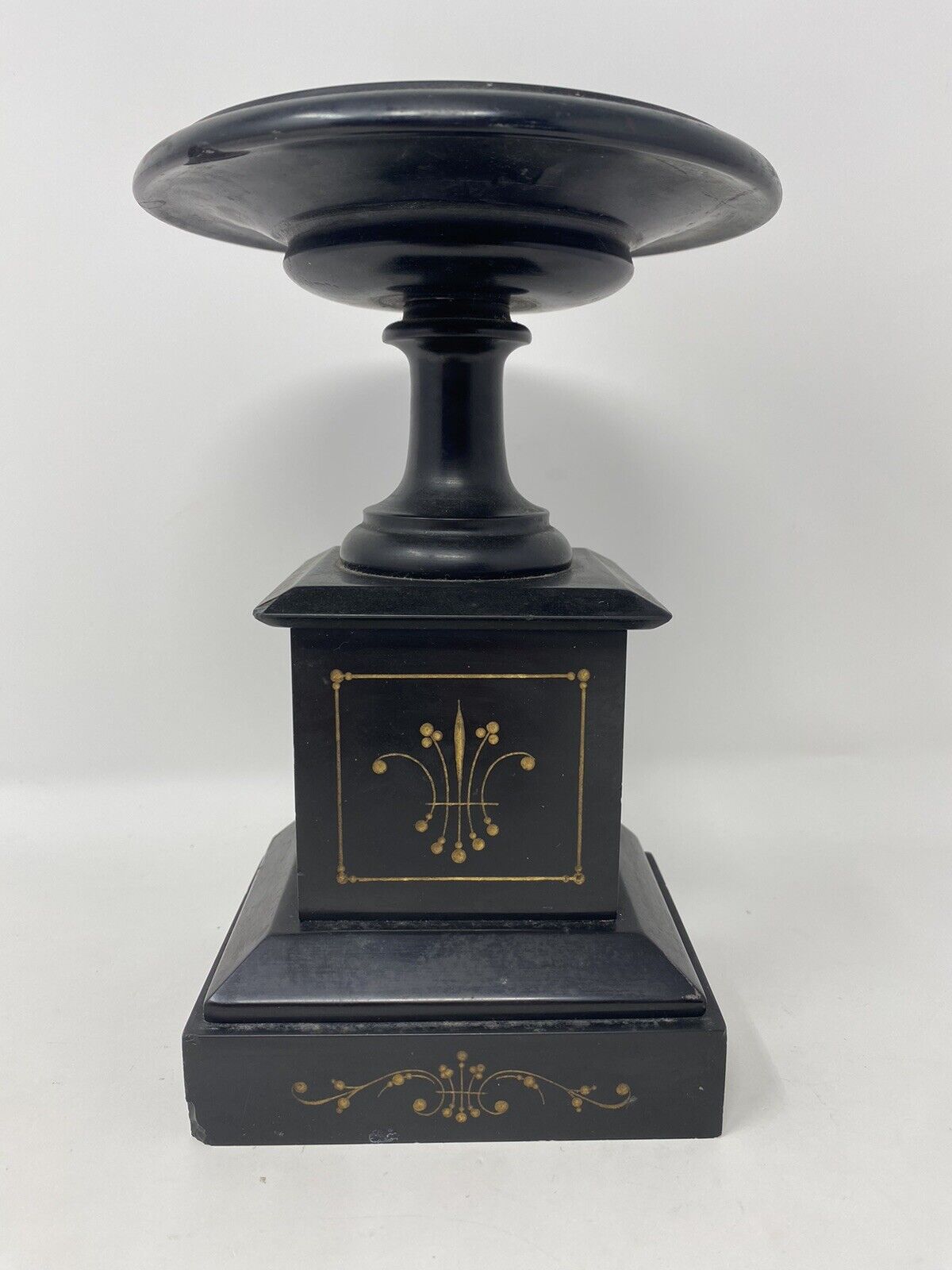 Absolute Black Marble Napoleon III style cassolette 19th century