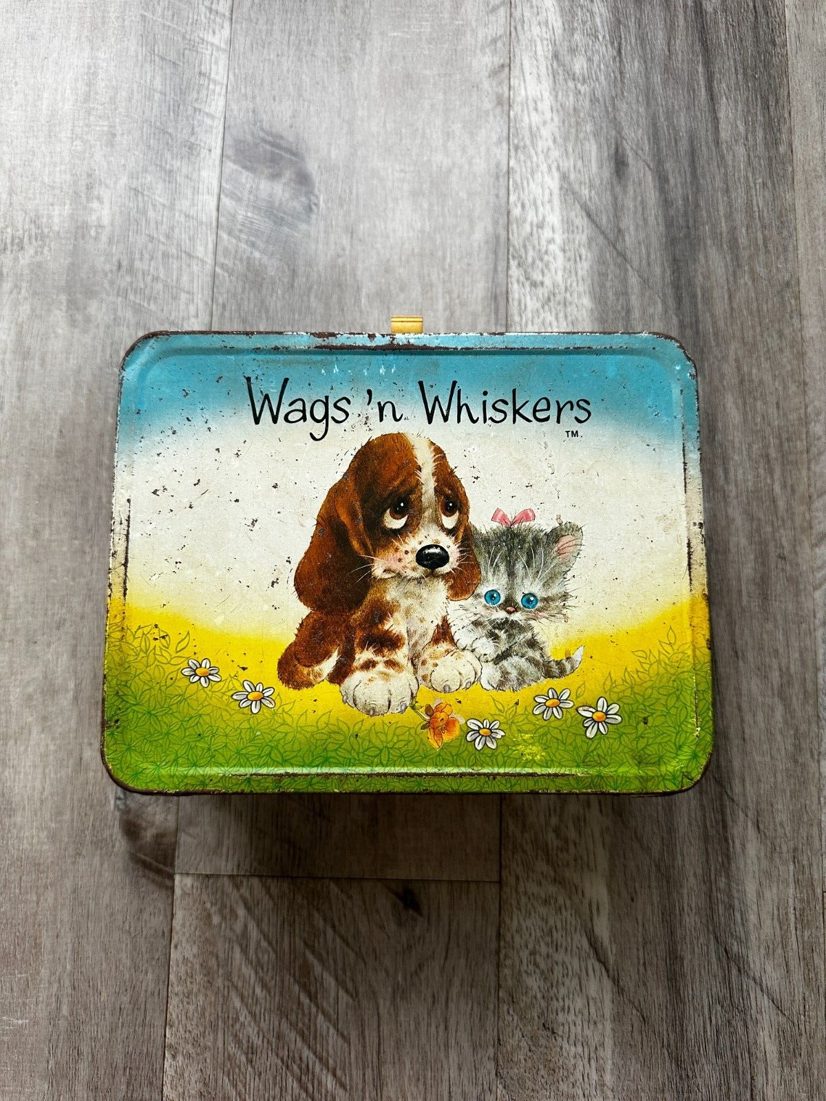 Vintage 1978 Wags \'N Whiskers Metal Lunch Box (No Thermos)