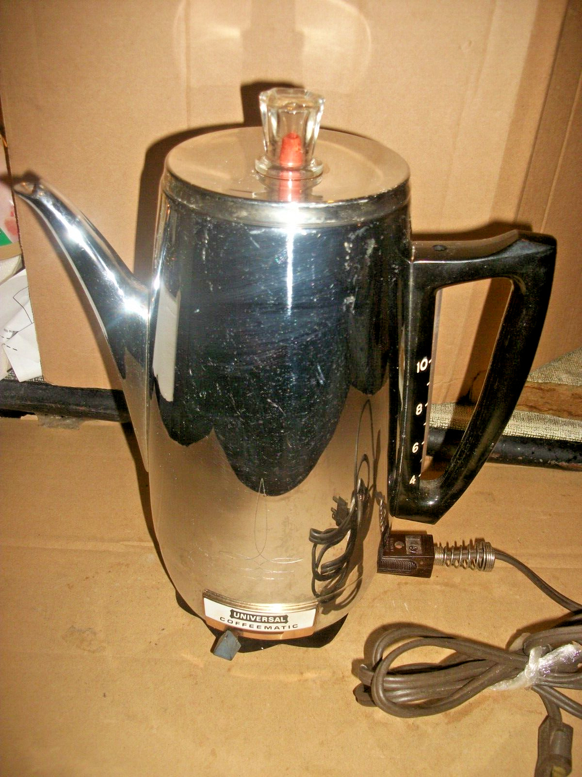 Vintage Universal Coffeematic Electric Coffee Percolator Stainless Steel/Chrome