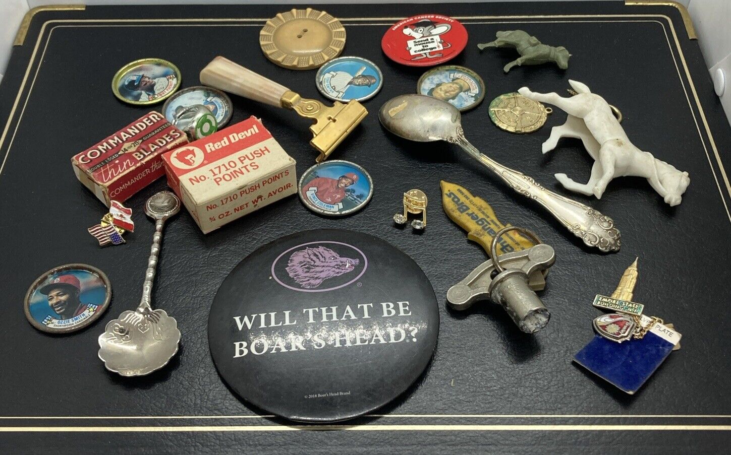 Vintage junk drawer lot items advertising Smalls Older As Shown Lot#11 Item#1149
