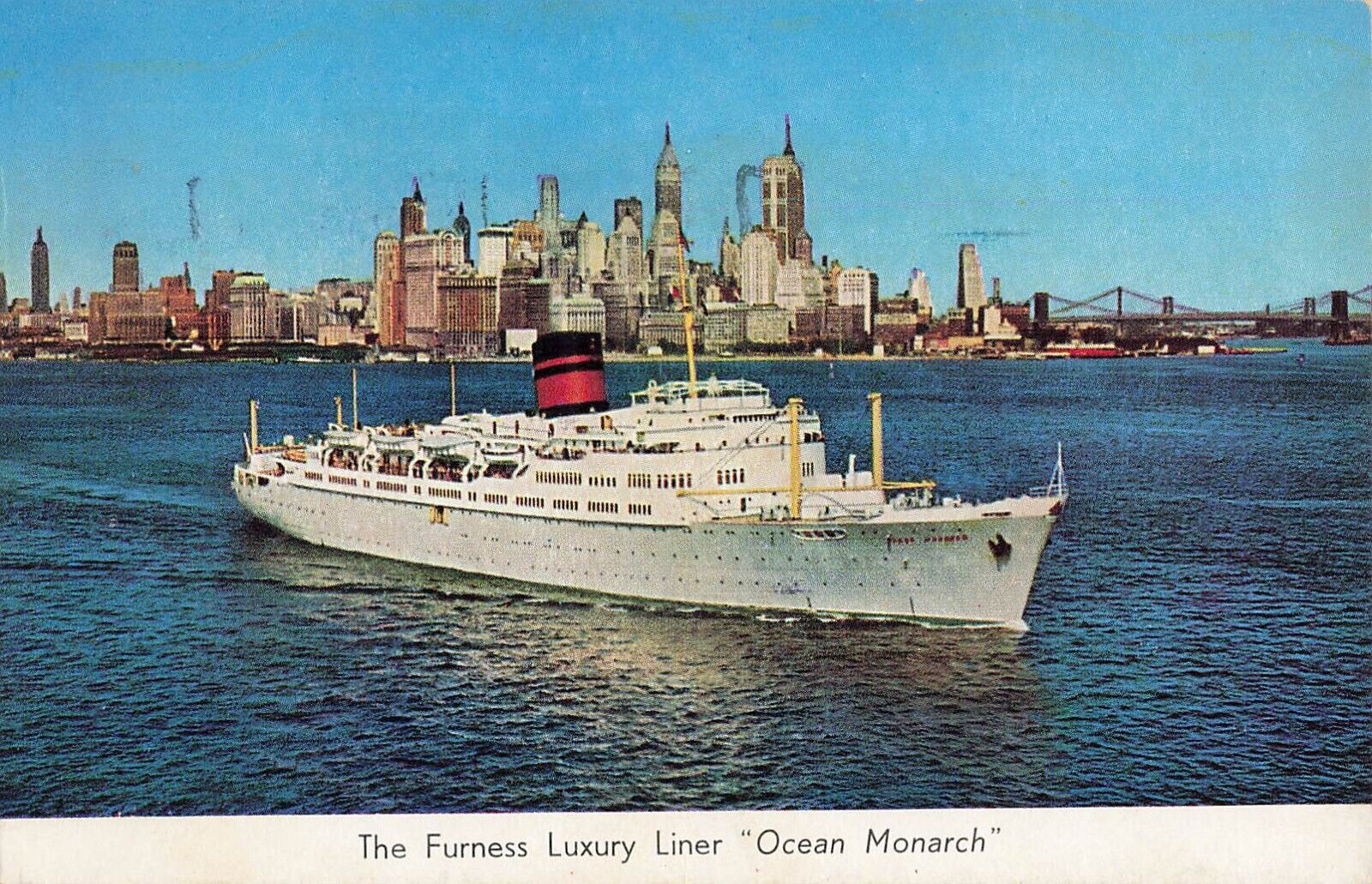 Postcard The Furness Luxury Liner \