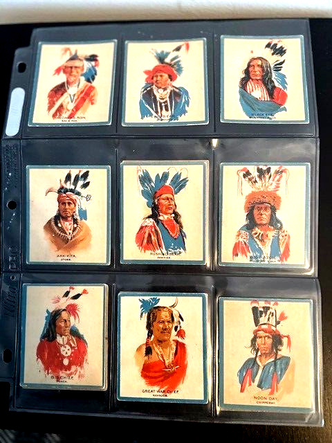 British American Tobacco early 1900's Set of 50 Indian chief collector cards