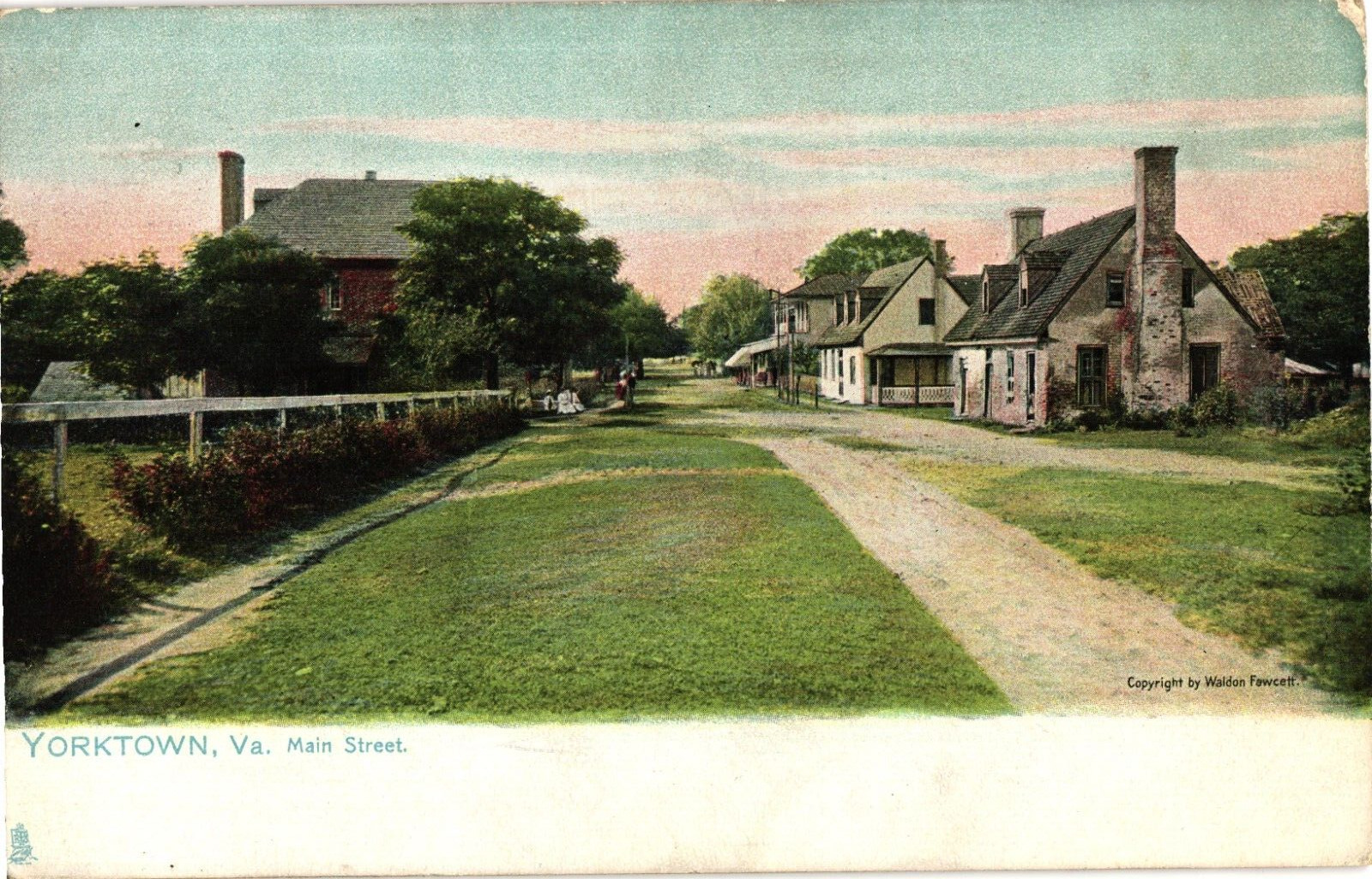 Main Street Yorktown Virginia Divided Unused Tuck\'s #2336 Postcard c1910s