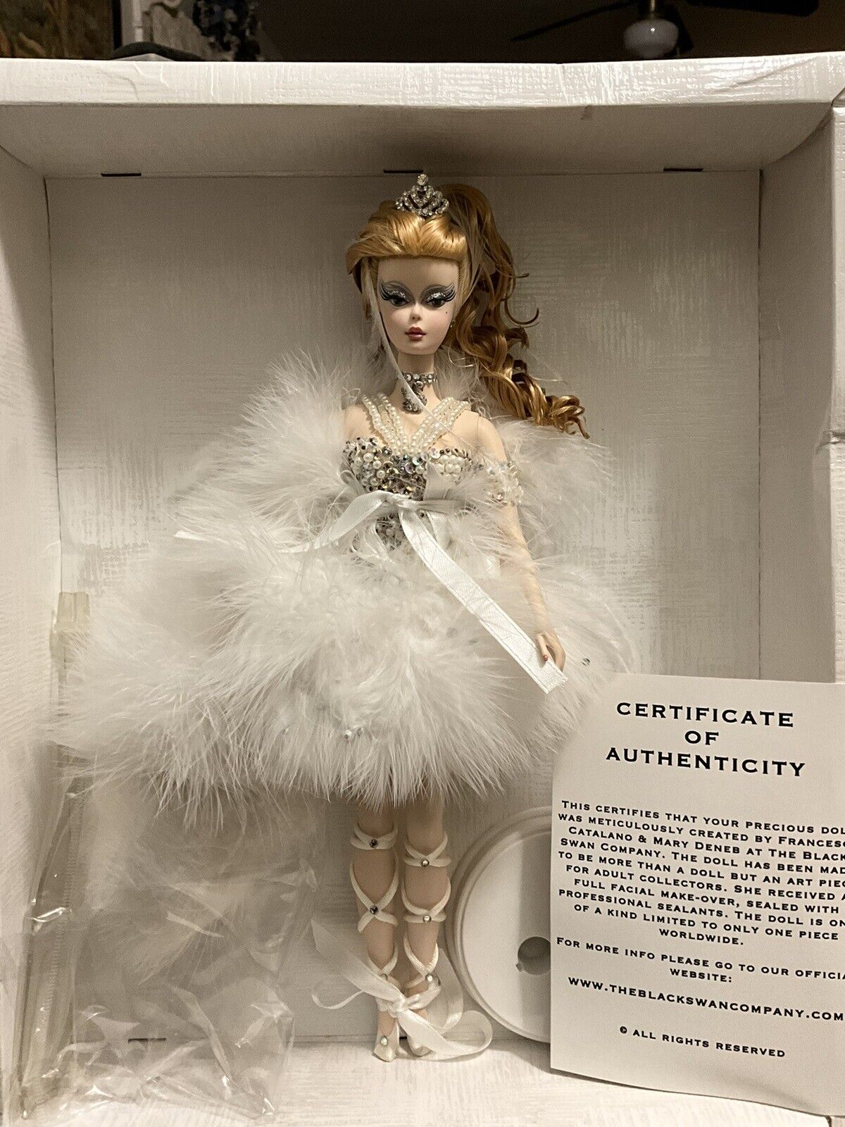Barbie White Swan, One Of A Kind Doll,  By The Black Swan Co.