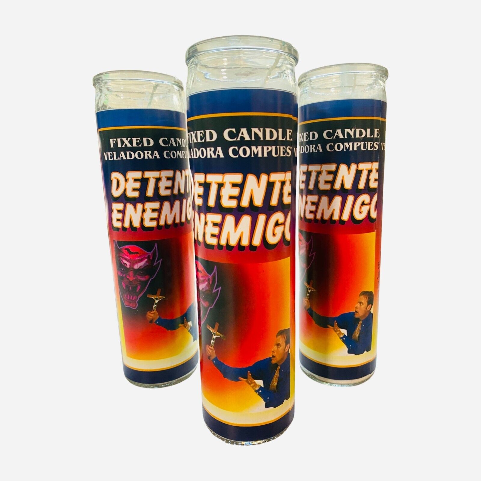 12x Set, DETENTE ENEMIGO Veladora, Stop Enemy Candle, contra enemigos. wholesale