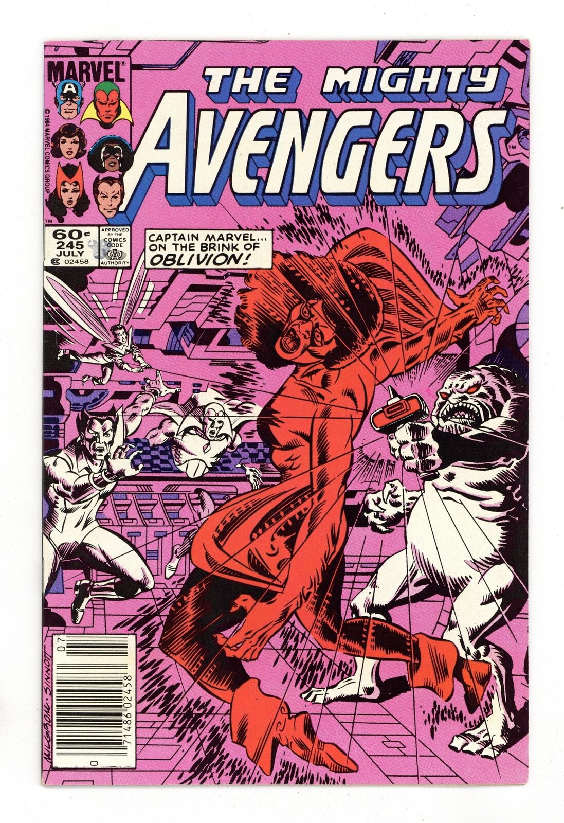 Avengers Mark Jewelers #245MJ FN+ 6.5 1984