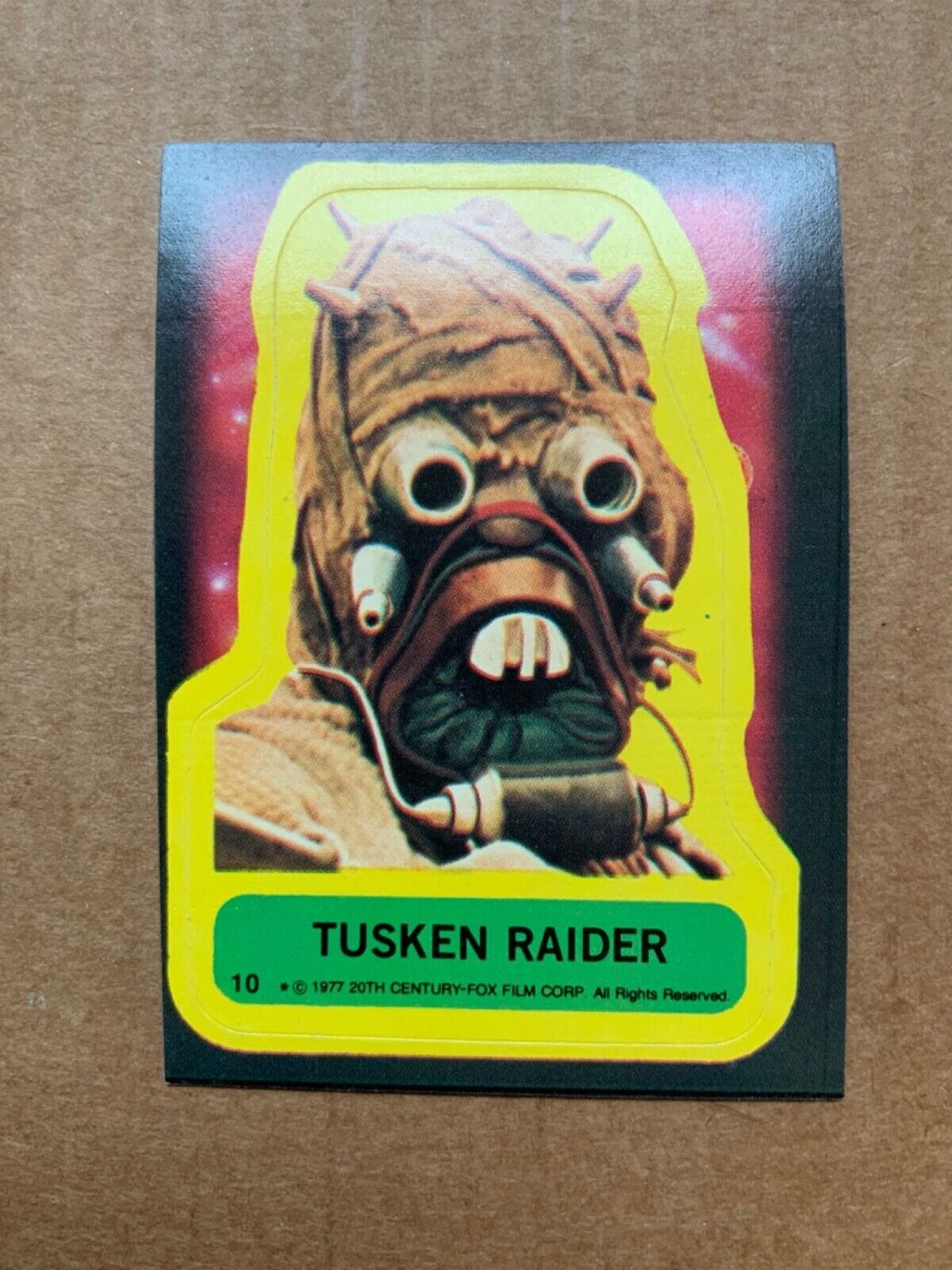 1977 Topps STAR WARS Series 1 Sticker #10 Tusken Raider EX/NM