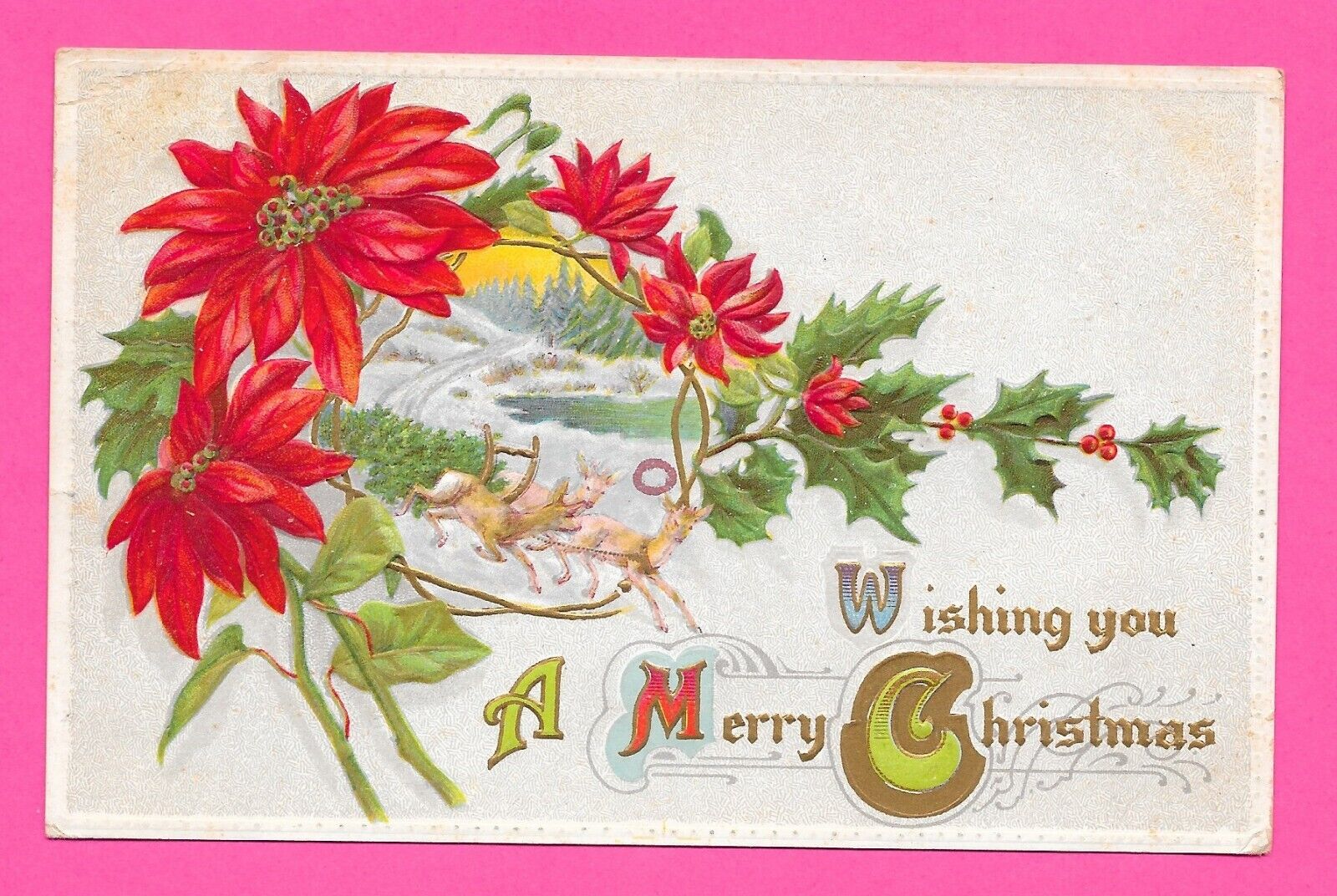 Wishing You a Merry Christmas - Posted 1912 Kinards SC - Post Card